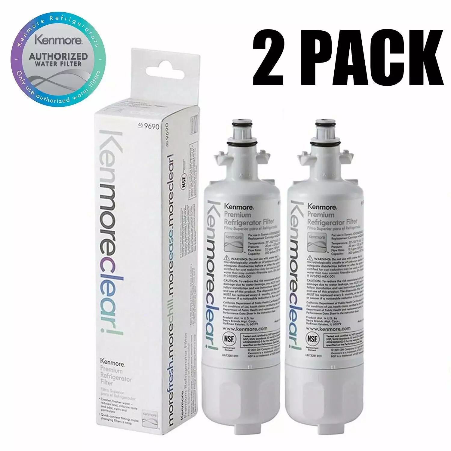 Compatible With kenmore 9690 46-9690 46 9690 469690 refrigerator water filter ( 2Pack )