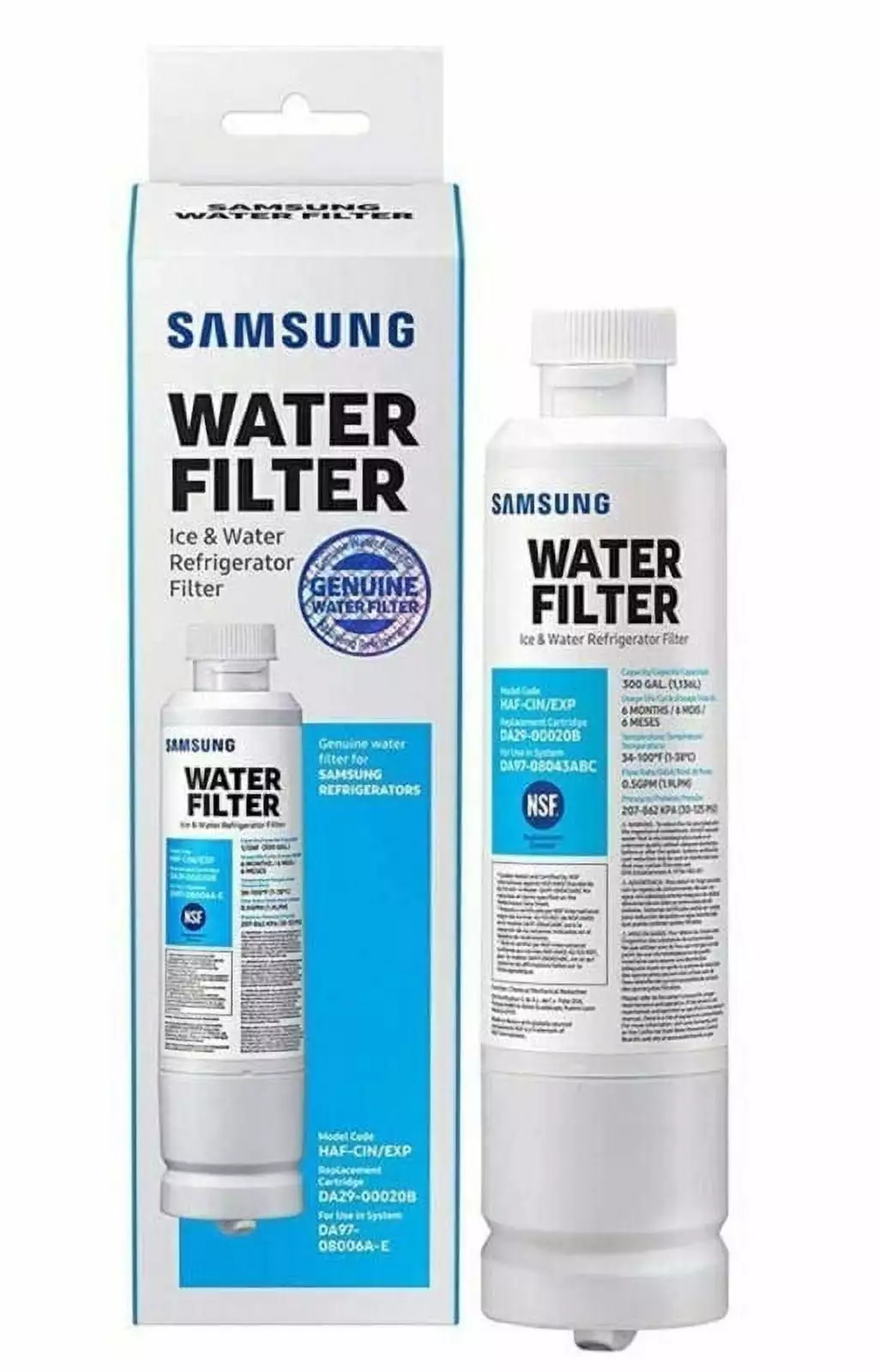 DA29-00020B Refrigerator Water Filter. Compatible with Samsung Refrigerator Water Filter (Pack of 1)