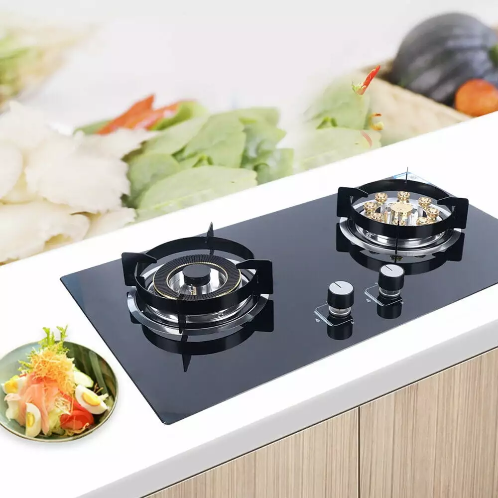 DENEST 2 Burner Built-in Gas Cooktop Stove Natural Gas