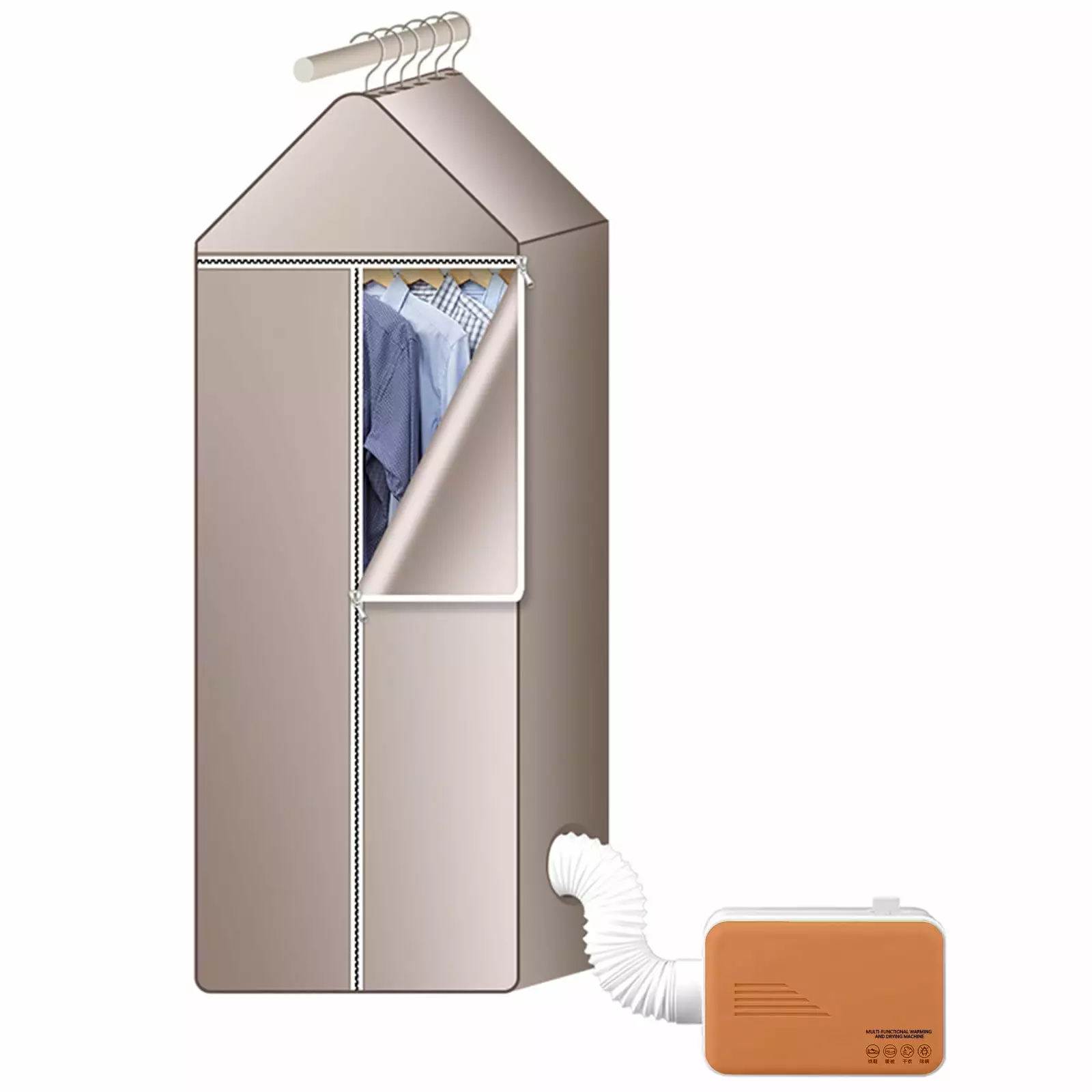 DGOO Portable Dryer. Mini 800W High Power Clothes Dryer Machine.Portable Dryer For Apartments.With Foldable Dryer Shelf. For Apartment. Indoor. Laundry Room.Travel