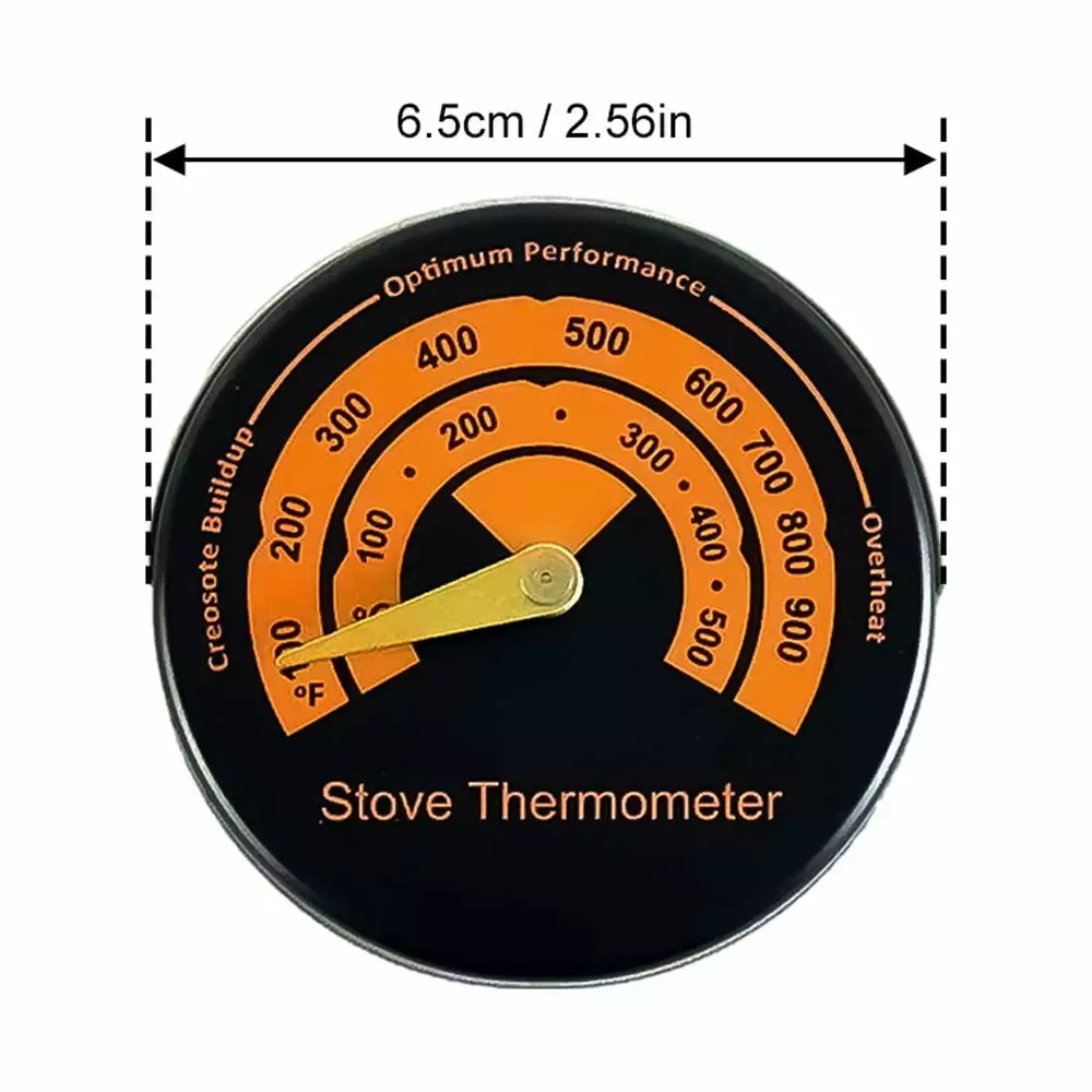 Dcenta Wood Stove Thermometer for Wood Burning Stoves. Gas Stoves. Pellet Stoves- Overheating and Damaged Stove Fans