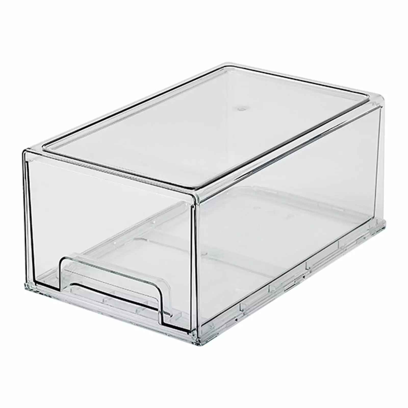 Dengmore Fridge Drawers Clear Refrigerator Organizer Bins with Pull-out Drawer BPA-Free Food Storage Containers Stackable Storage Box for Pantry Kitchen Freezer Cabinet Makeup Bathroom. Clean