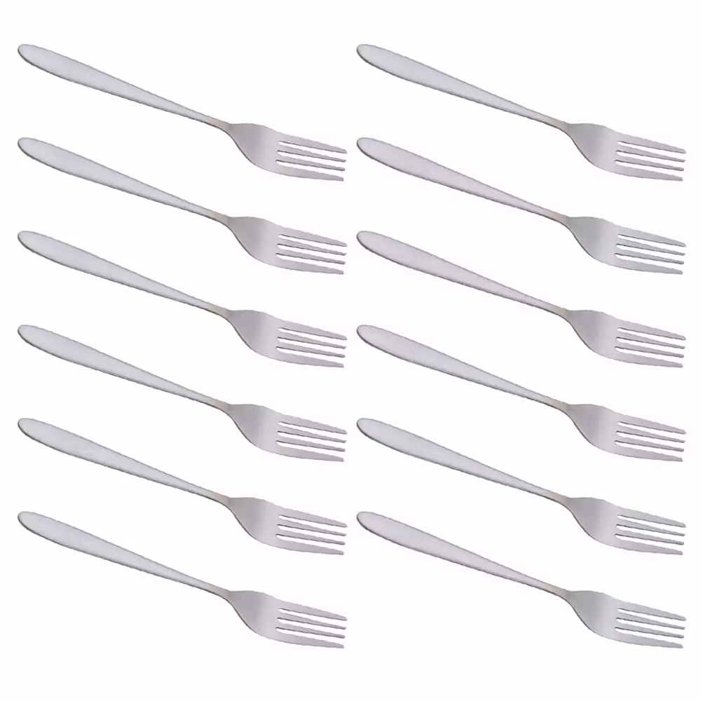 Dinner Forks.Set of 12 Stainless Steel Forks.Flatware Forks.Mirror Finish & Dishwasher Safe.for Home.Kitchen or Restaurantstyle:style2;