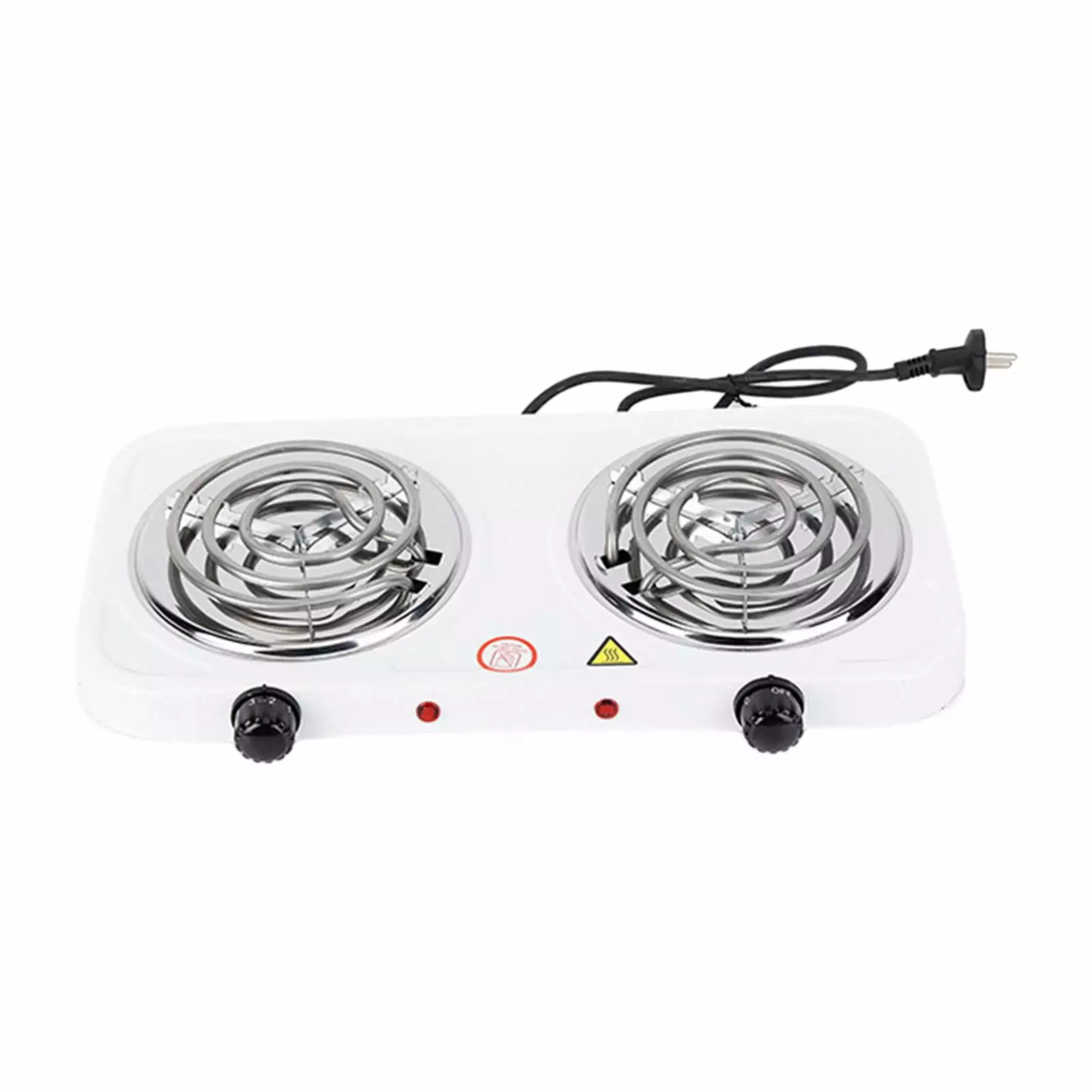 Double Burner Cooktop. 2000W Electric Cooktop for Home. Travel. Camping. Outdoor Activities. Power Indicator Lights Electric Coil Burner