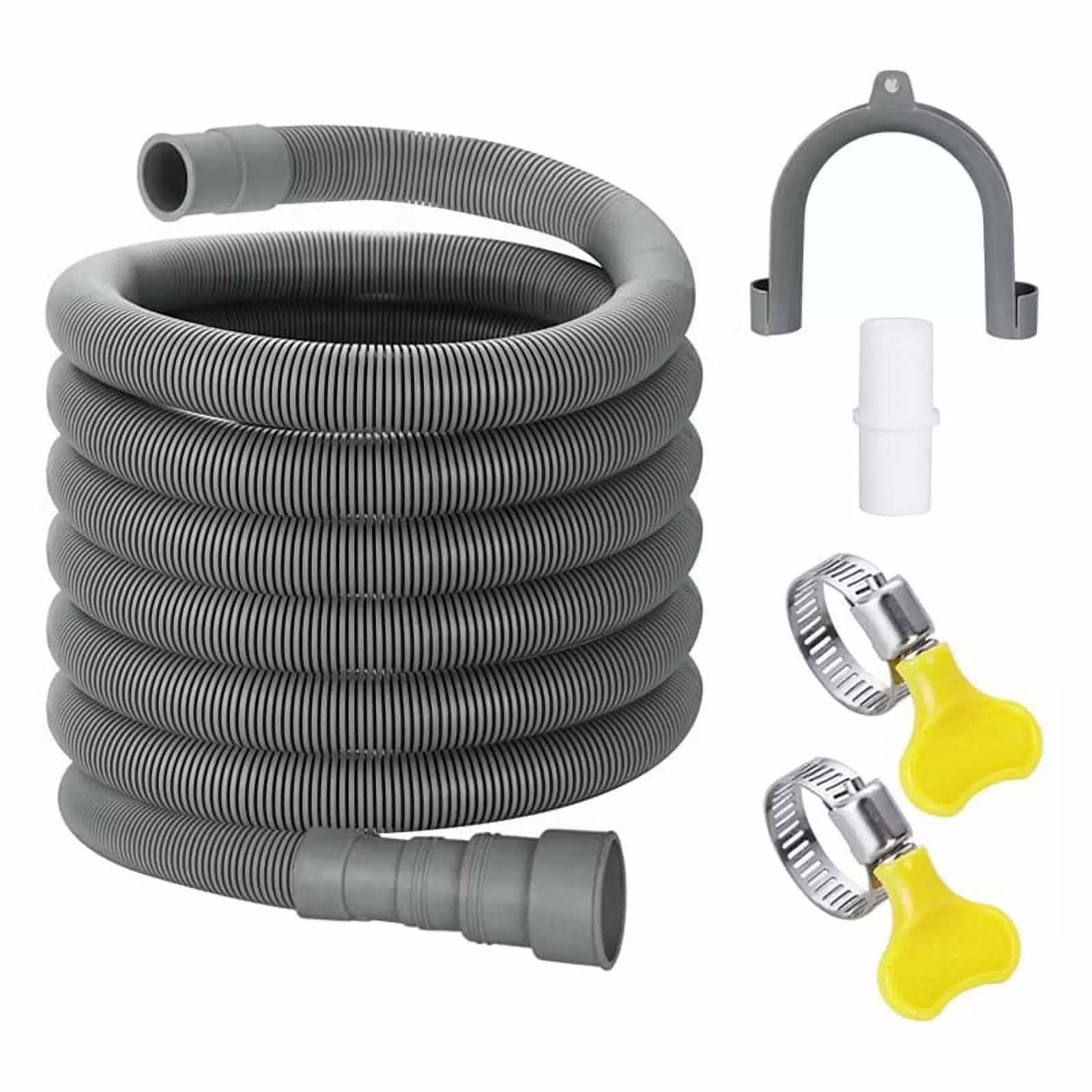 Drain Hose Extension Set Universal Washing Machine Hose 10Ft. Include Bracket Hose Connector and Hose Clamps Drain Hoses