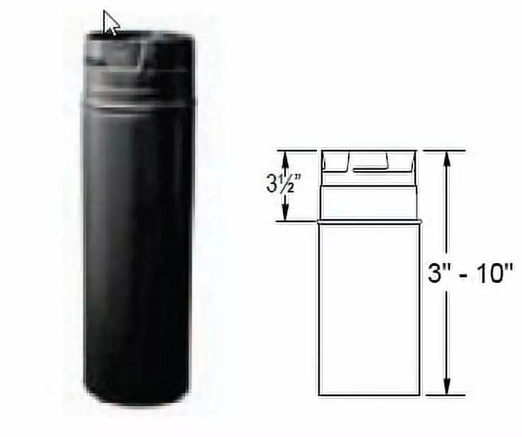 Dura Vent 4PVP-48AB 4 x 48 in. PelletVent Pro Pipe Extension - Black