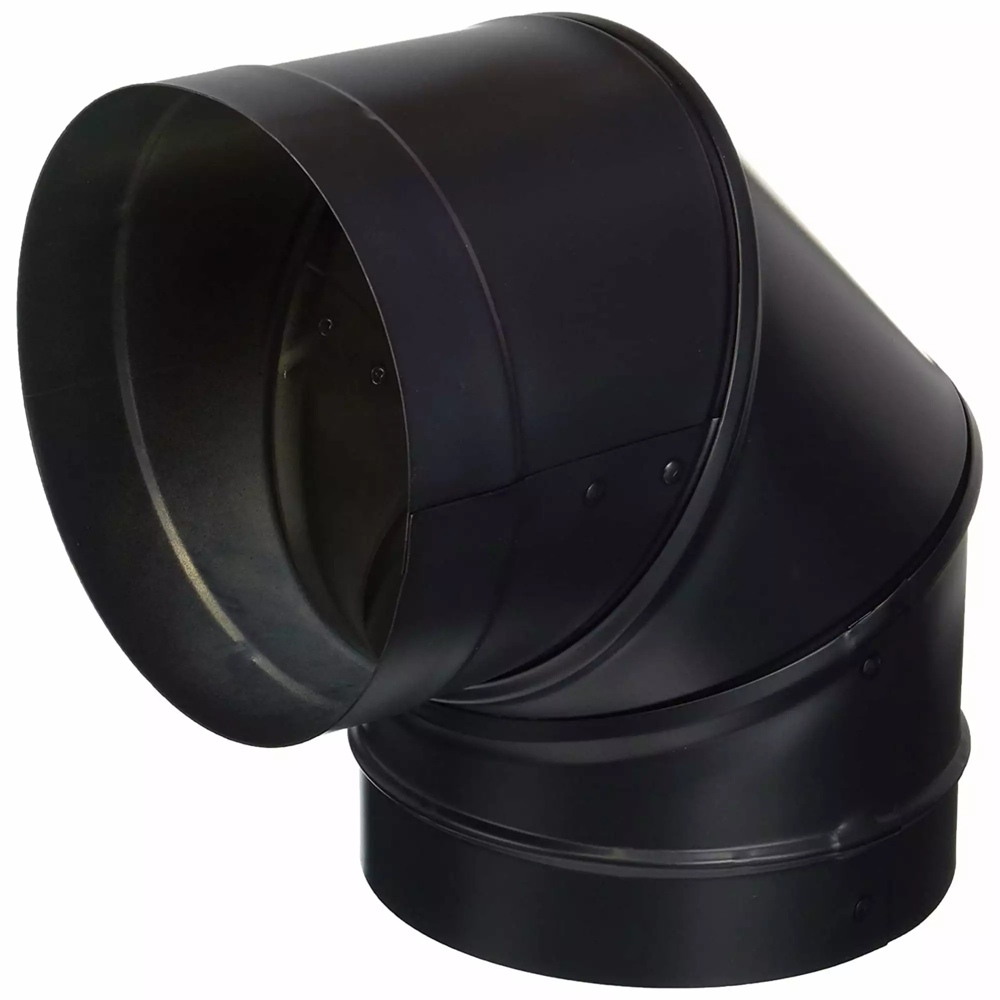 DuraVent DuraBlack 6 Inch Single Wall Stove Pipe 90 Degree Elbow. Black