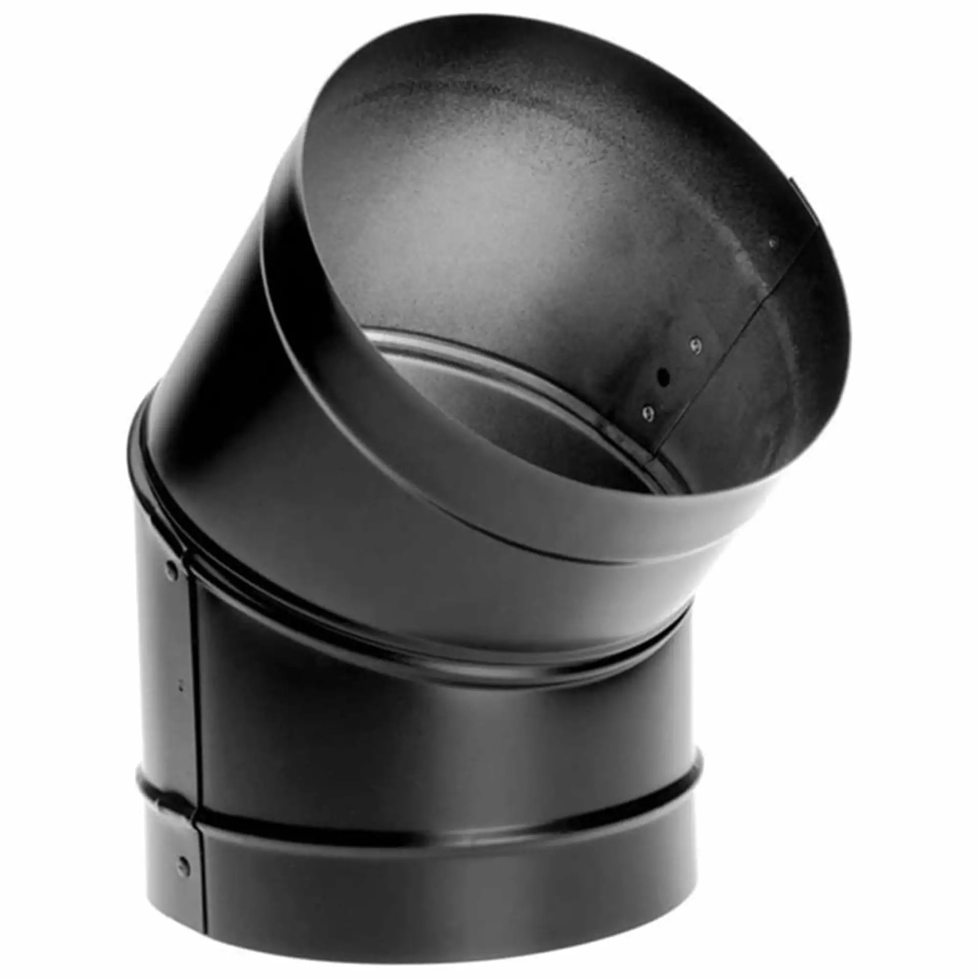 DuraVent DuraBlack 6 Inches Single Wall 45 Degree Elbow Stove Pipe. Black