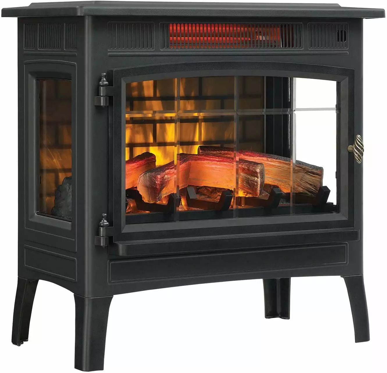 Duraflame 3D Black Infrared Electric Fireplace Stove with Remote Control - DFI-5010-01