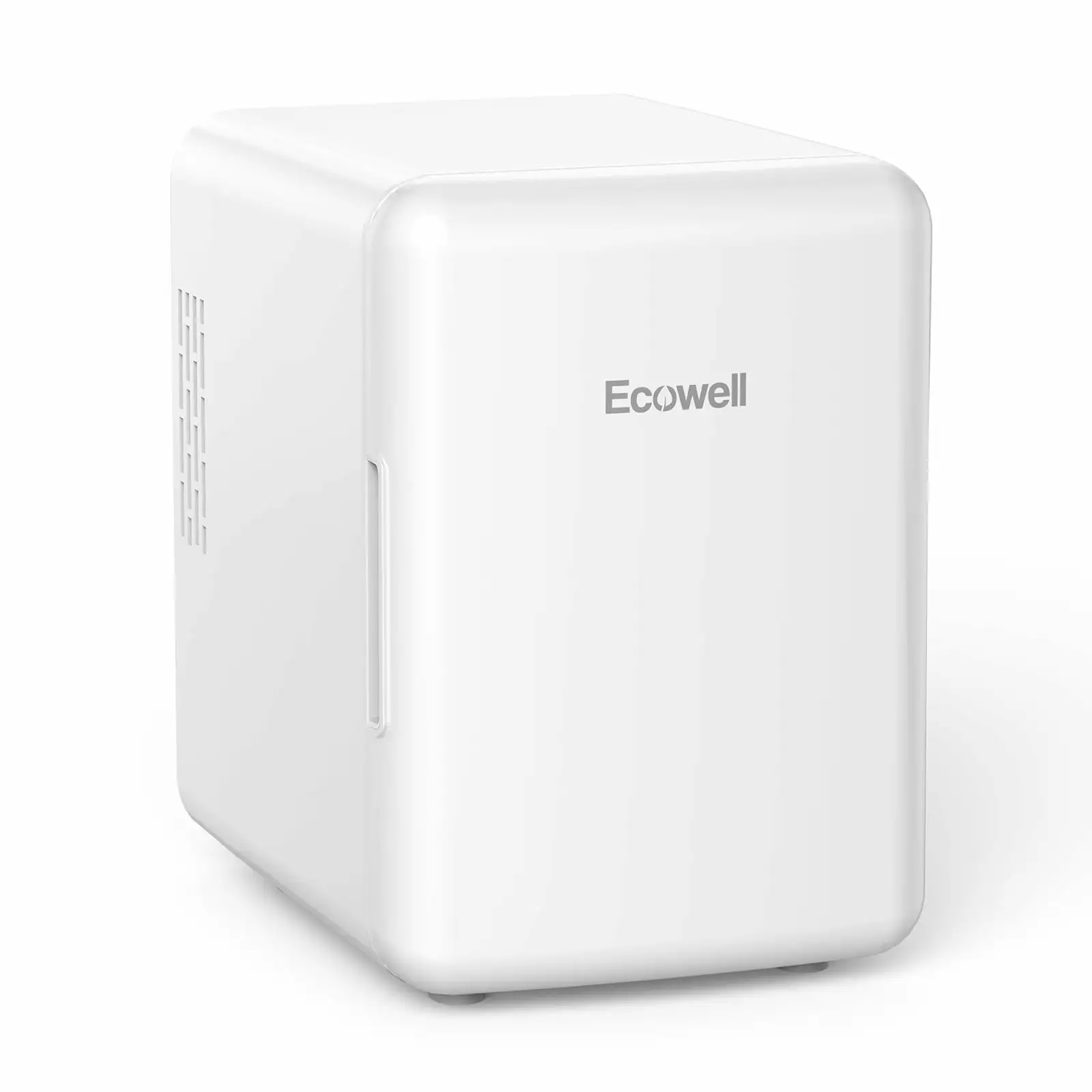 ECOWELL WRE100 Mini. 4 Liter/6 Can Small Refrigerator-AC/DC Cooler & Warmer for Bedroom Dorm Car Office Desk-Portable Compact Tiny Skincare Fridge for Skin Care Cosmetic Makeup Beverage. White