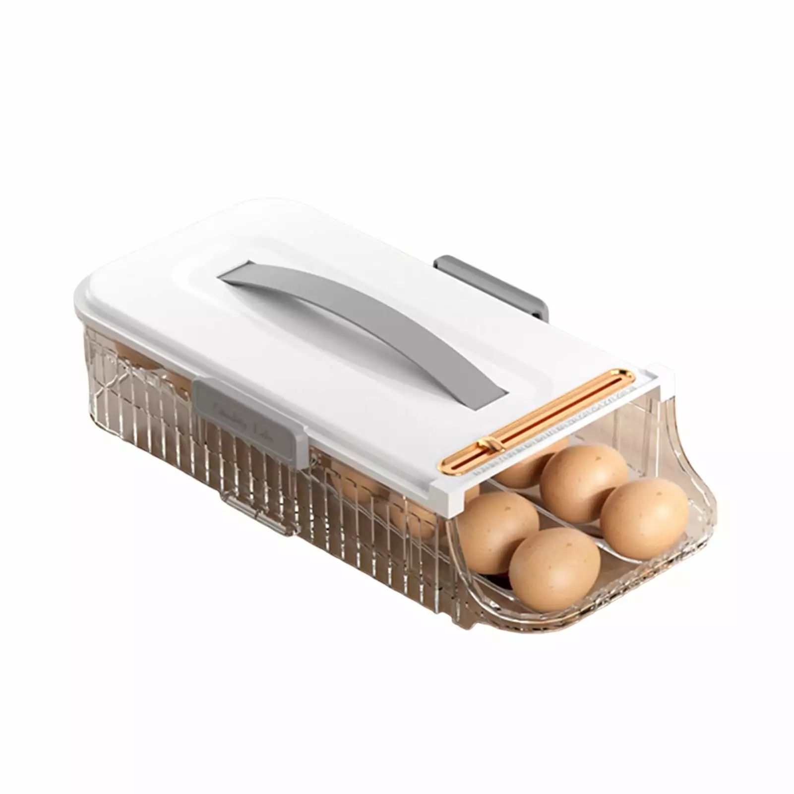 Egg Holder Save Space Place Firmly Transparent Stackable Slide Design Refrigerator Side Door Drawer Type Egg Storage Box Kitchen Supply