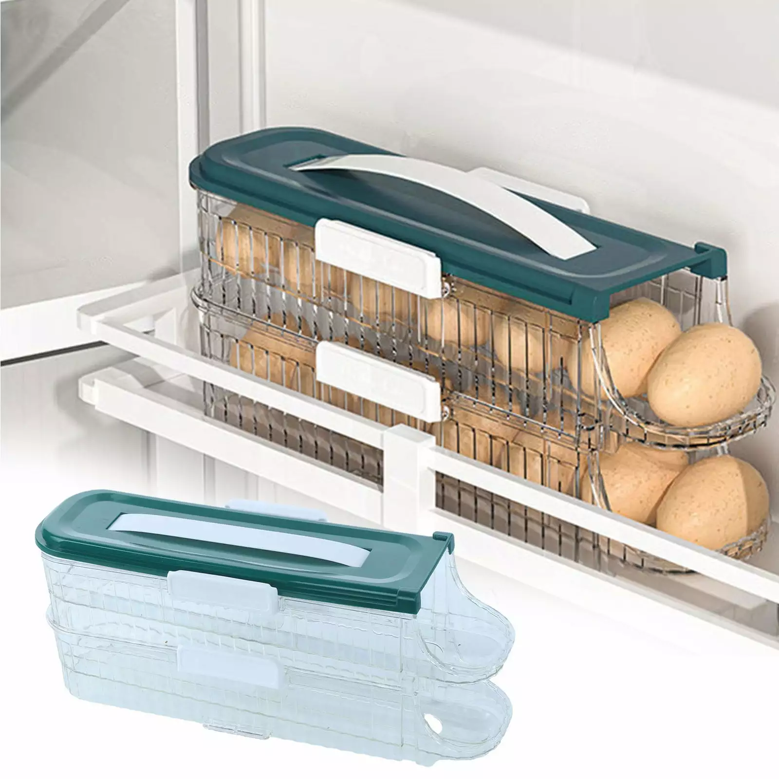 Egg Storage Drawer for Refrigerator.Large Capacity Egg Holder for Refrigerator for Refrigerator Side Door.Egg Fresh Storage Box for Fridge. Egg Storage Container Organizer Bin. Egg Storage & Egg Tray