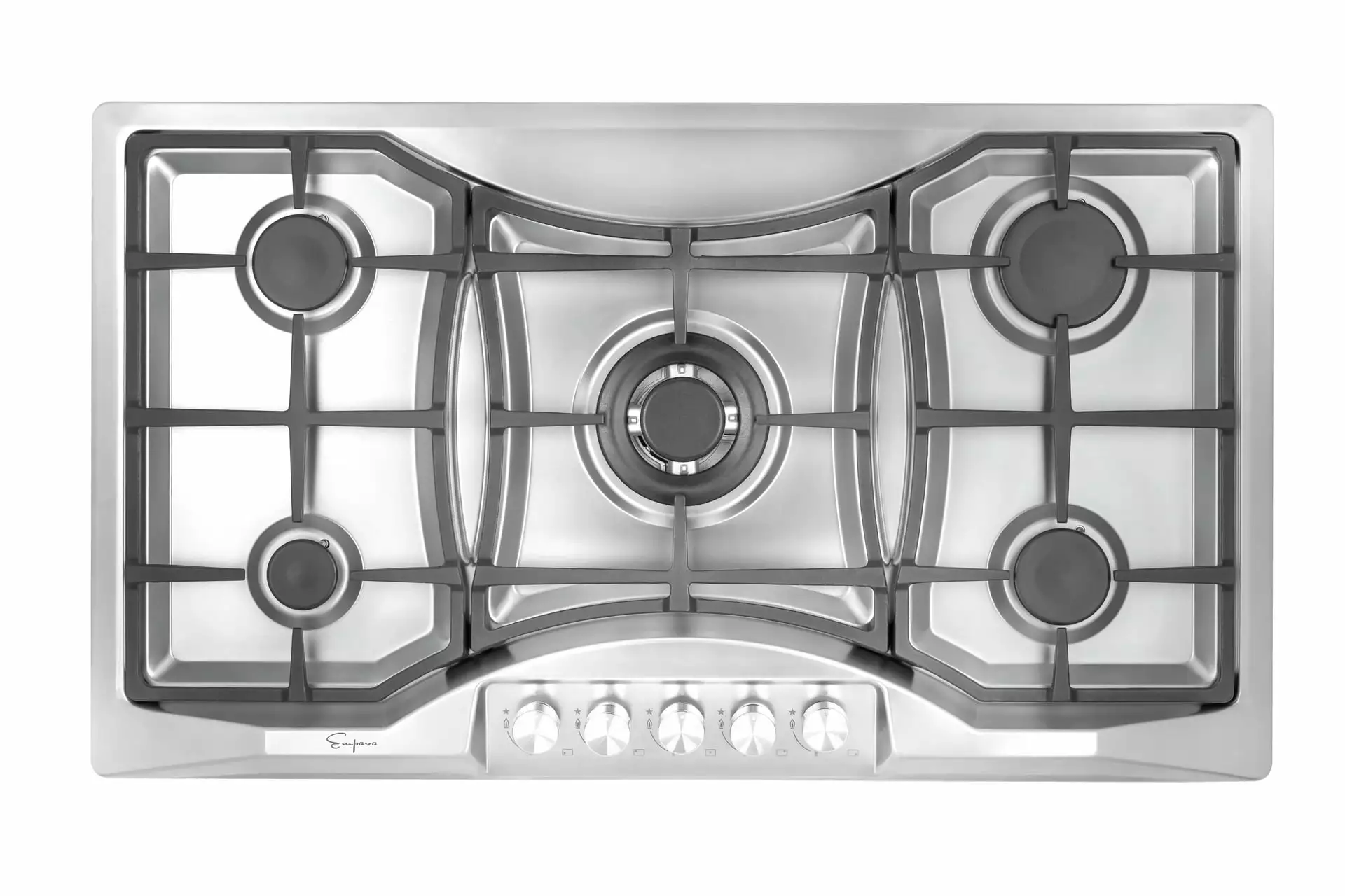 Empava 36 in. Gas Stove Cooktop 5 Italy Sabaf Sealed Burners NG/LPG Convertible in Stainless Steel