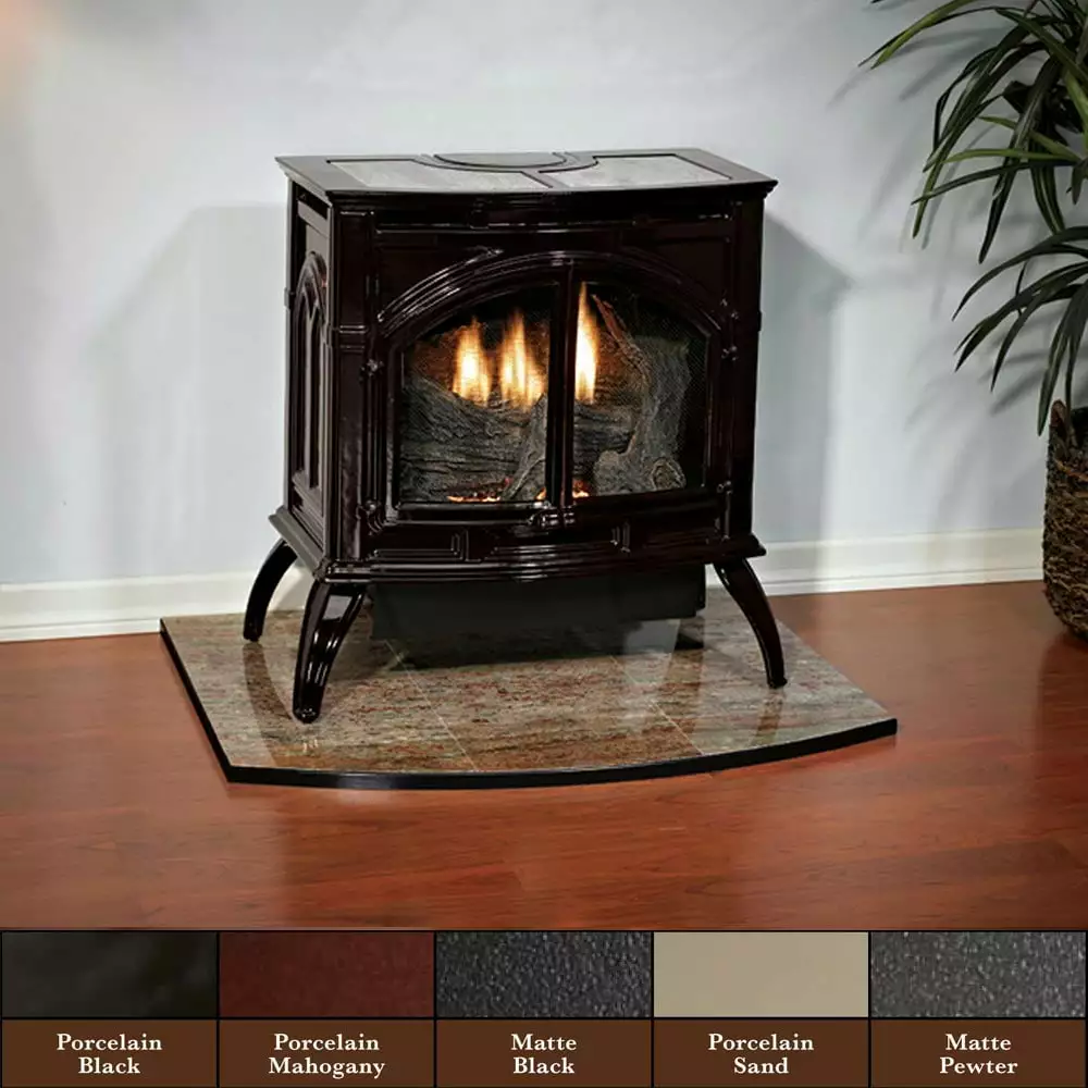 Empire Empire Cast Iron Stove. VF. MV. 25.000 Btu Contour Burner. Matte Black