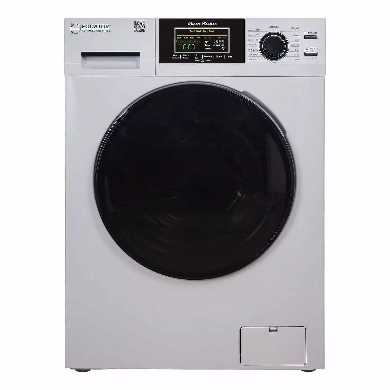 Equator 1.6 cu.ft./15 lbs White 110V Front load Washer 15 programs + Pet Cycle