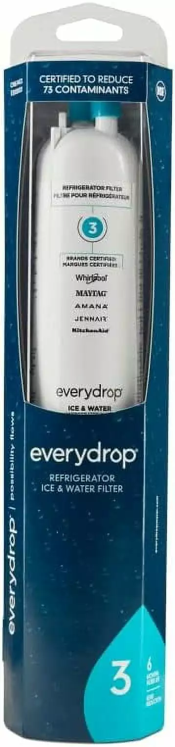 Everydrop by Whirlpool Ice and Water Refrigerator Filter 3. EDR3RXD1. Single-Pack