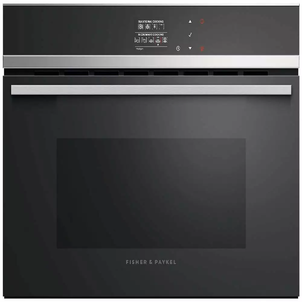 Fisher & Paykel OM24NDB1 Convection Speed Oven 24. Black / Stainless Steel