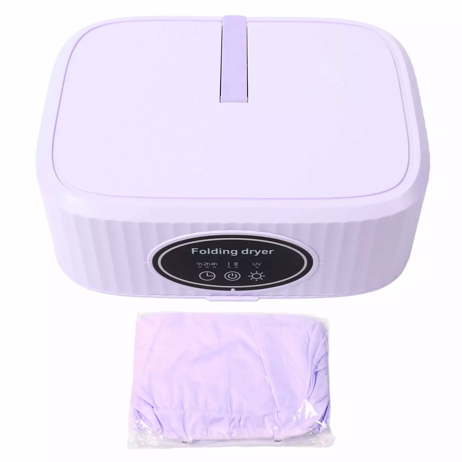 Foldable Mini Electric Laundry Dryer with Dryer Bag Timer Function Quiet US Plug 110V Portable Clothes Dryer for Light Clothes Underwear Purple