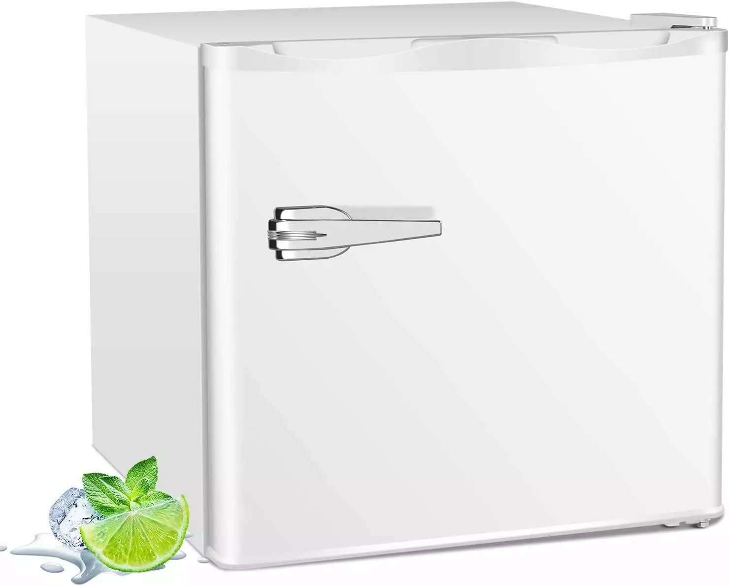 Fornido 1.2 Cu.ft Small Freezer.Freestanding Mini Freezer with Reversible Door & Removable Shelf & Adjustable Temperature Control. Upright Compact Freezer for Home/Office/Dormitory (White)