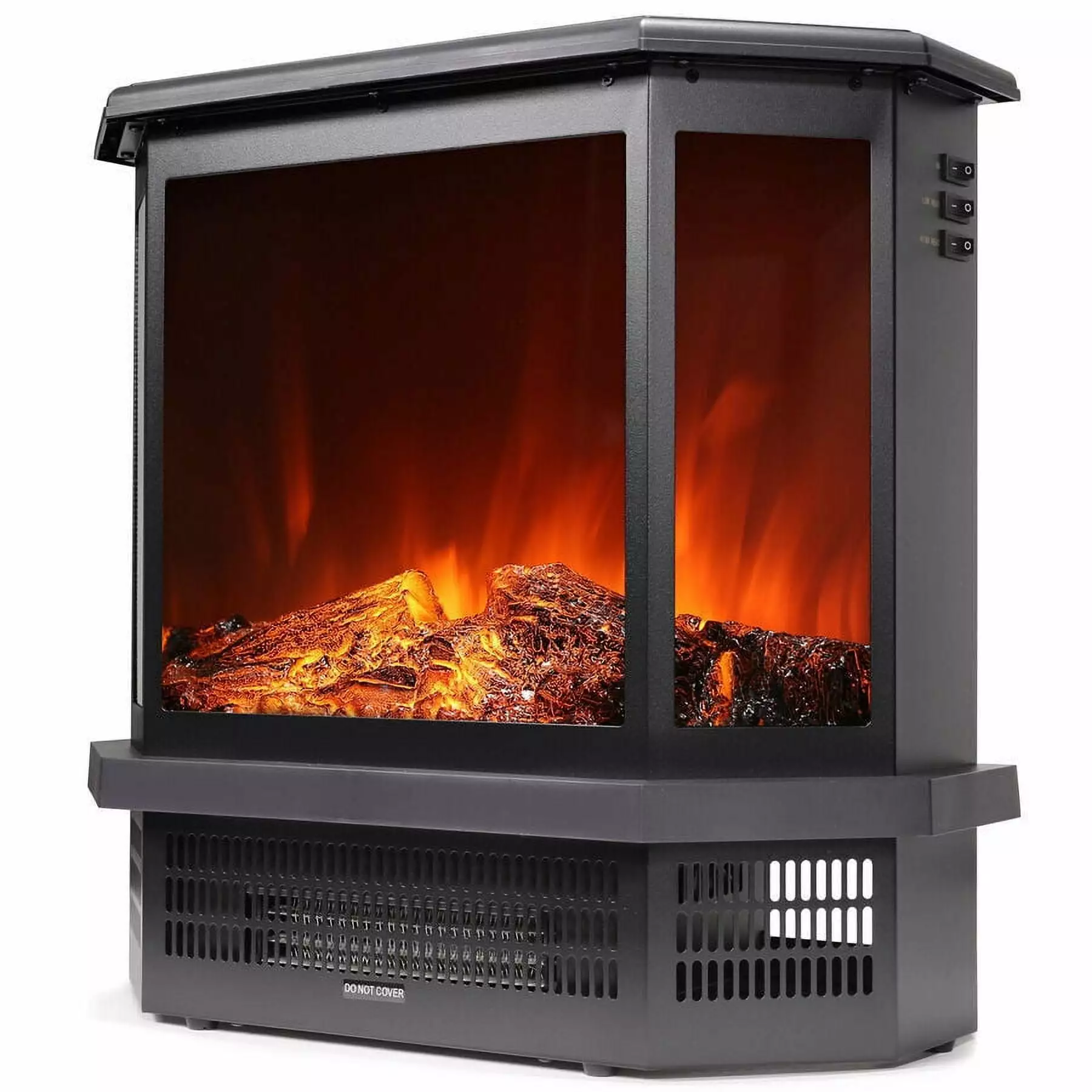 Freestanding 1500W 3D Electric Fireplace Heater Flame Stove