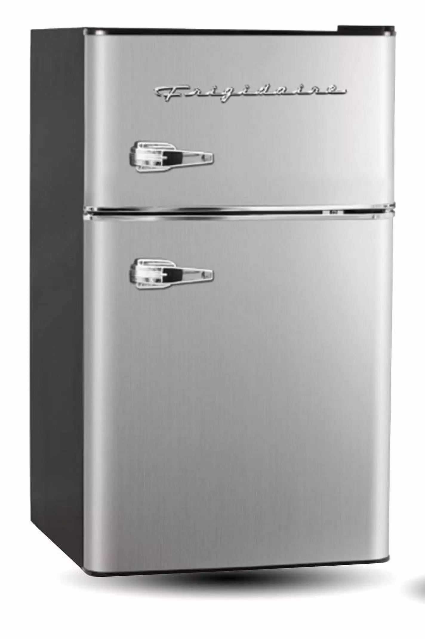 Frigidaire. 3.1 CU FT. Capacity 2 Door Compact Refrigerator with Chrome Trim . EFR391. Platinum