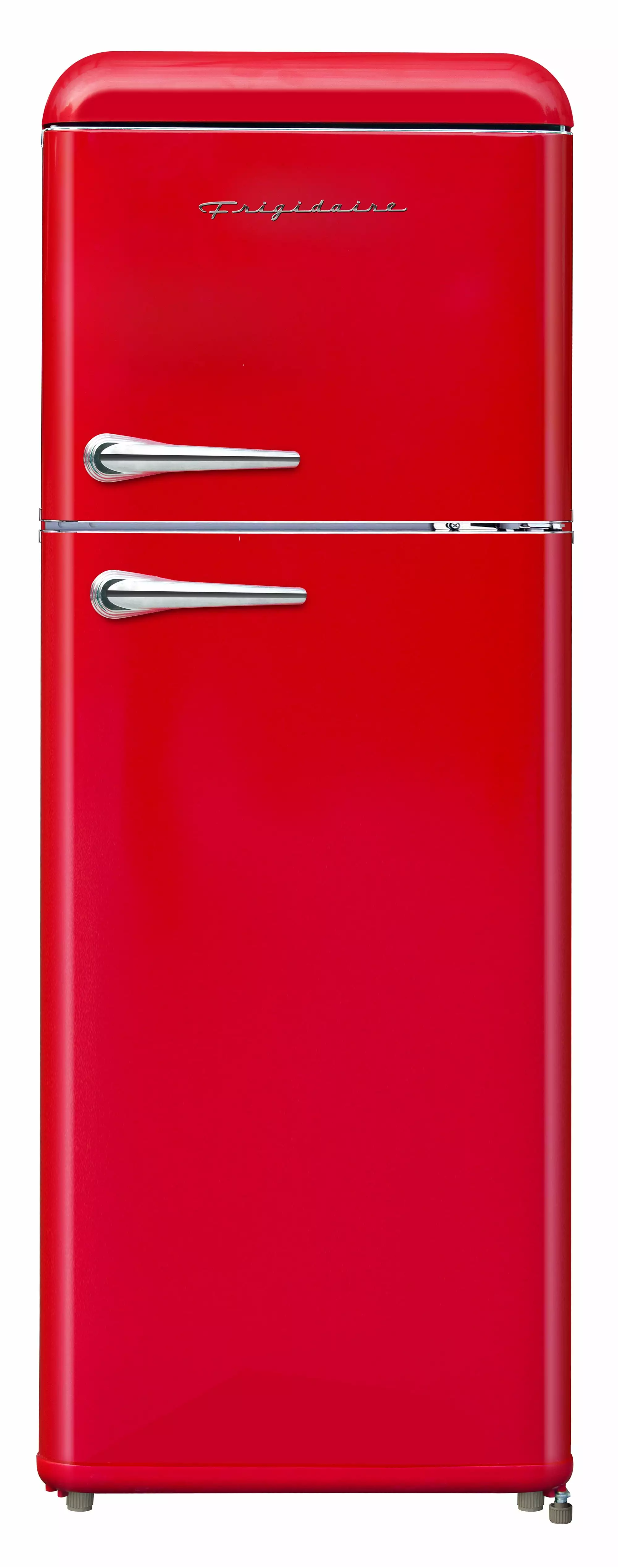 Frigidaire 7.5 Cu. Ft. Top Freezer Refrigerator in RED. Rounded Corners - RETRO. EFR756