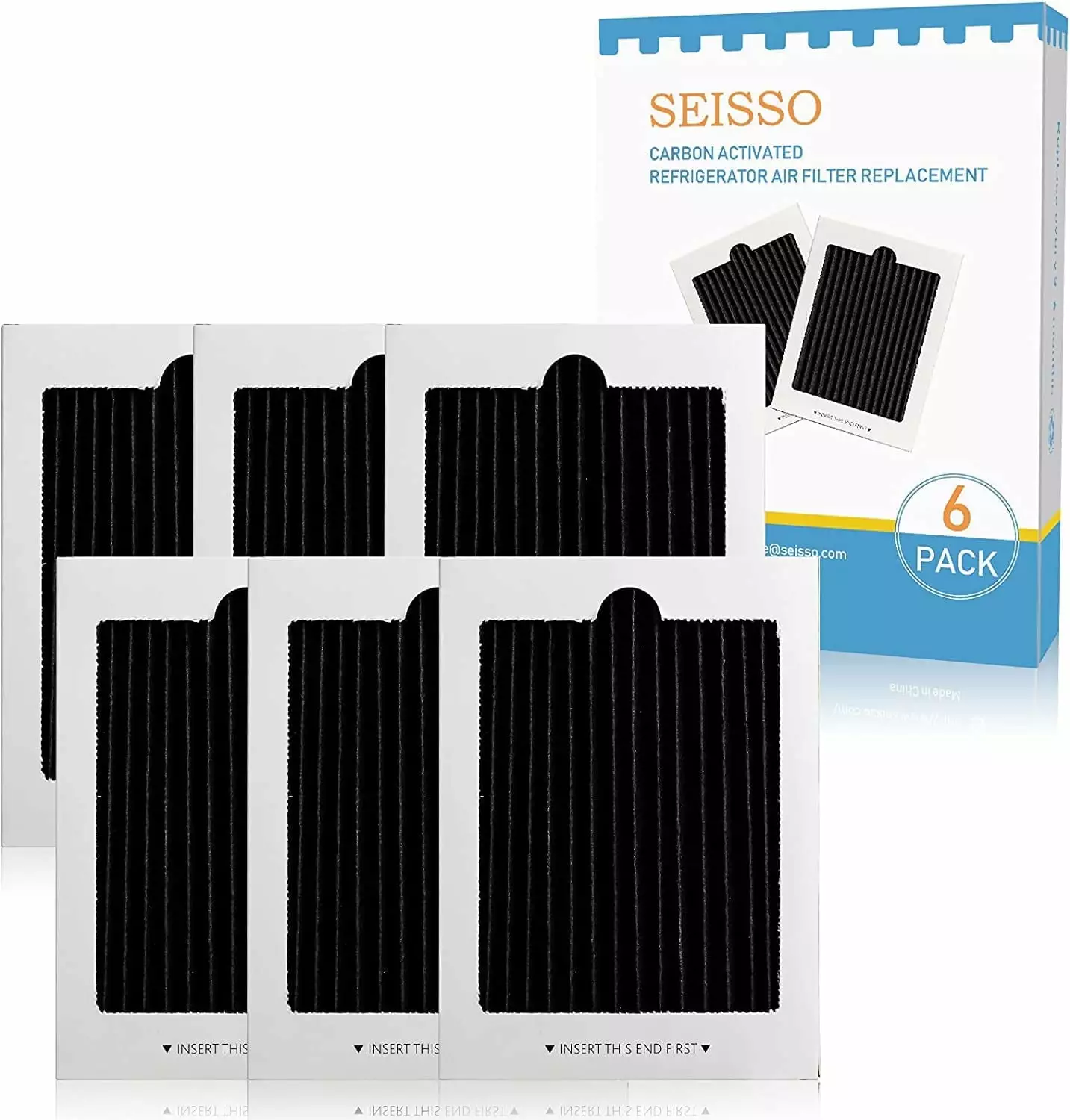 Frigidaire Air Filter Replacement Refrigerator Pure Air. 6 Packs Activated Carbon 6.5 in SEISSO