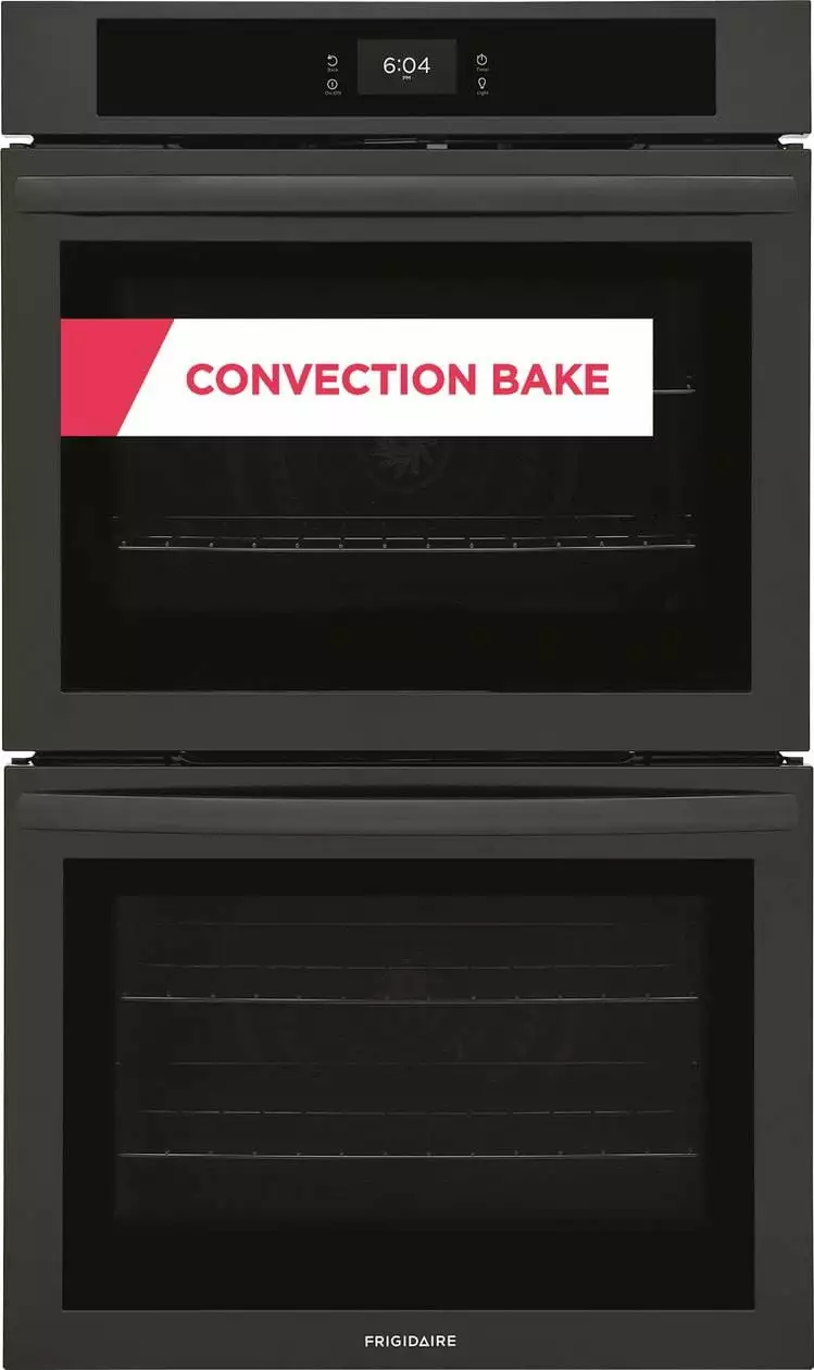 Frigidaire FCWD3027AB 30 inch Black Built-In Double Electric Convection Wall Oven