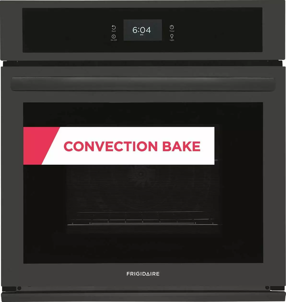 Frigidaire FCWS2727AB 27 inch Black Single Electric Wall Oven with Fan Convection