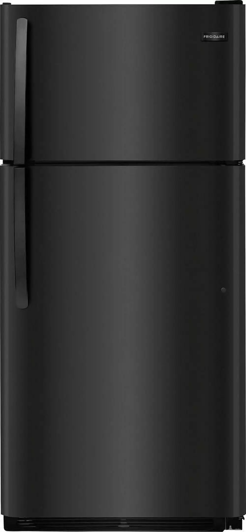 Frigidaire FFTR1821TB 30 Top Freezer Refrigerator with 18 cu. ft. Total Capacity. 2 Full Width Glass SpaceWise Refrigerator Shelves. 1 Full Width Wire Freezer Shelf. and Reversible Door. in Black