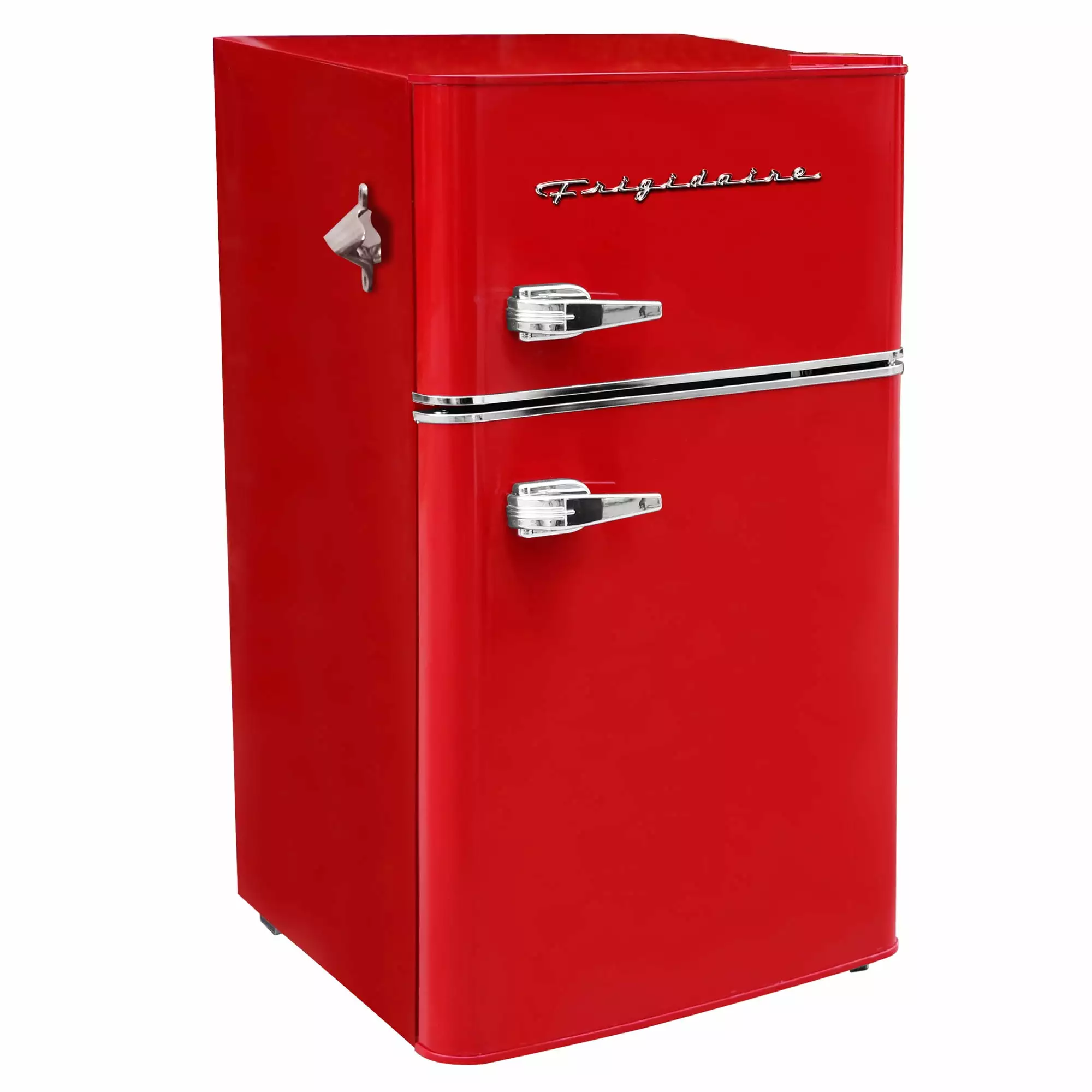 Frigidaire Retro 3.1 Cu ft Two Door Compact Refrigerator with Freezer. Red