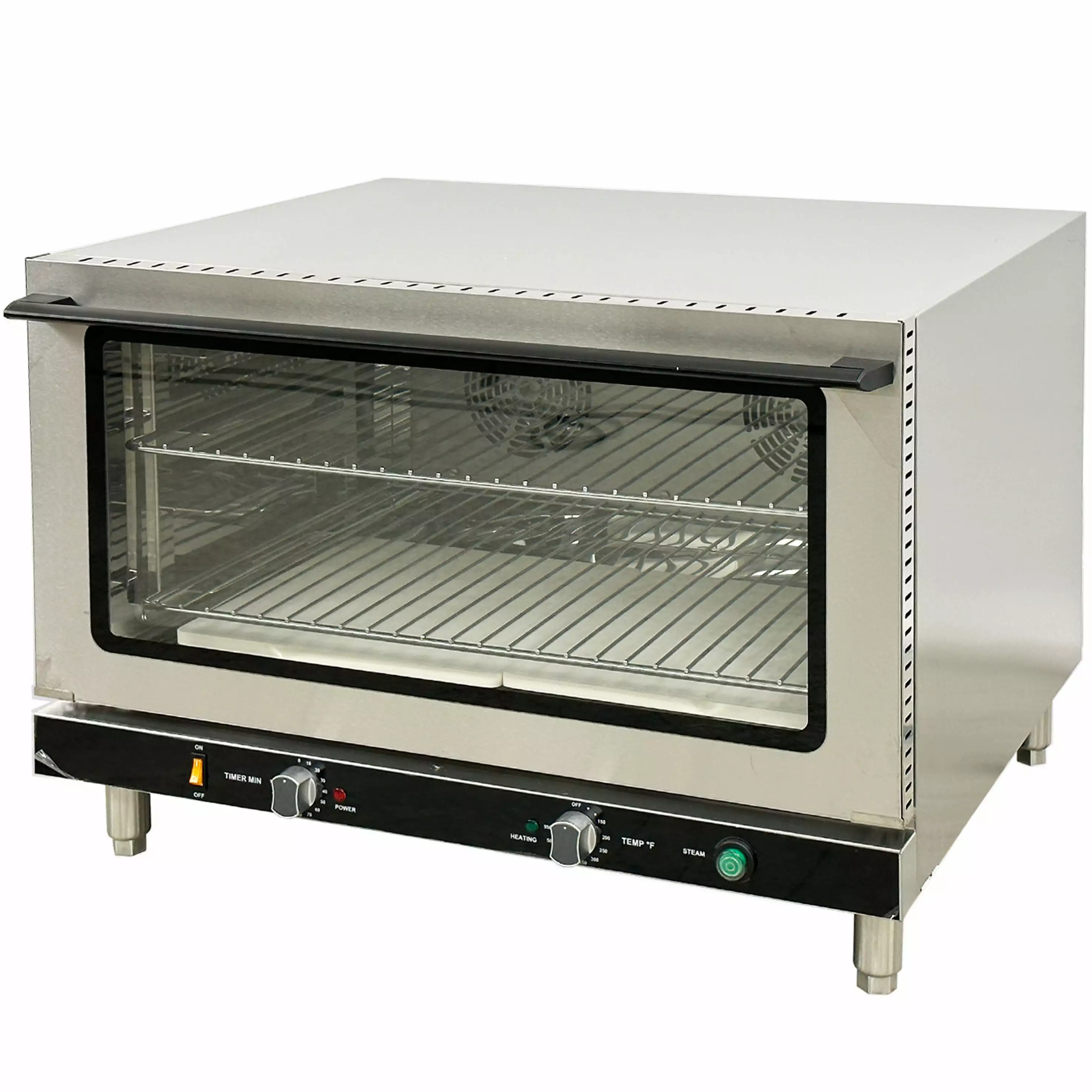 Full Size Countertop Commercial Convection Oven Glass door.208-240V Single Phase. Dial control temperature adjustable. 4600Watt. Restaurant Kitchen Bakery