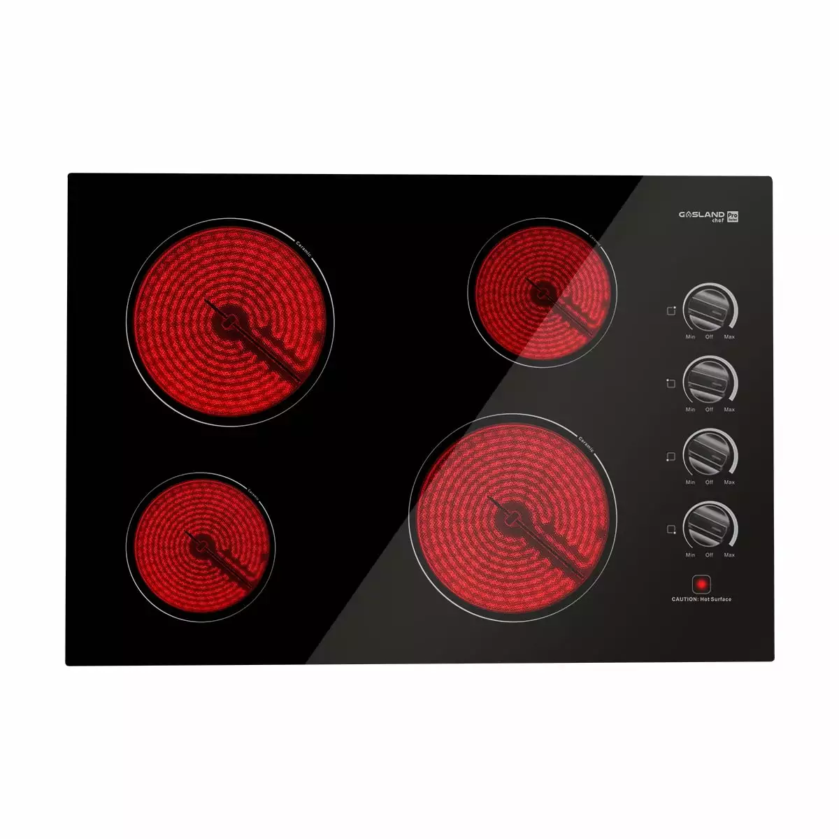 GASLAND Chef Pro Series Built- in 30in Ceramic Stove Top. 4 Burners Electric Cooktop. 220V