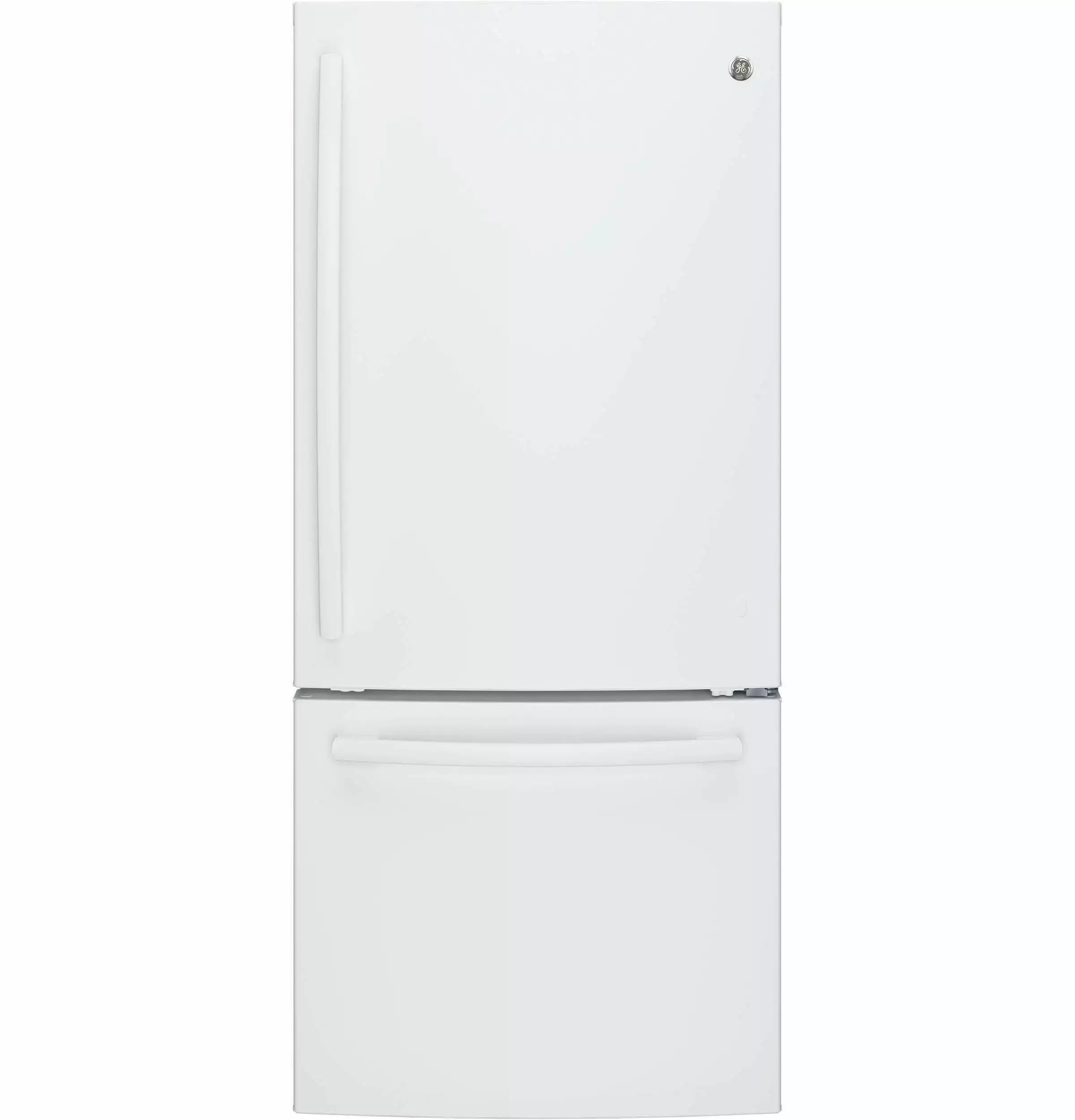 GE Appliances GDE21EGKWW 30 Inch Bottom Freezer Refrigerator White