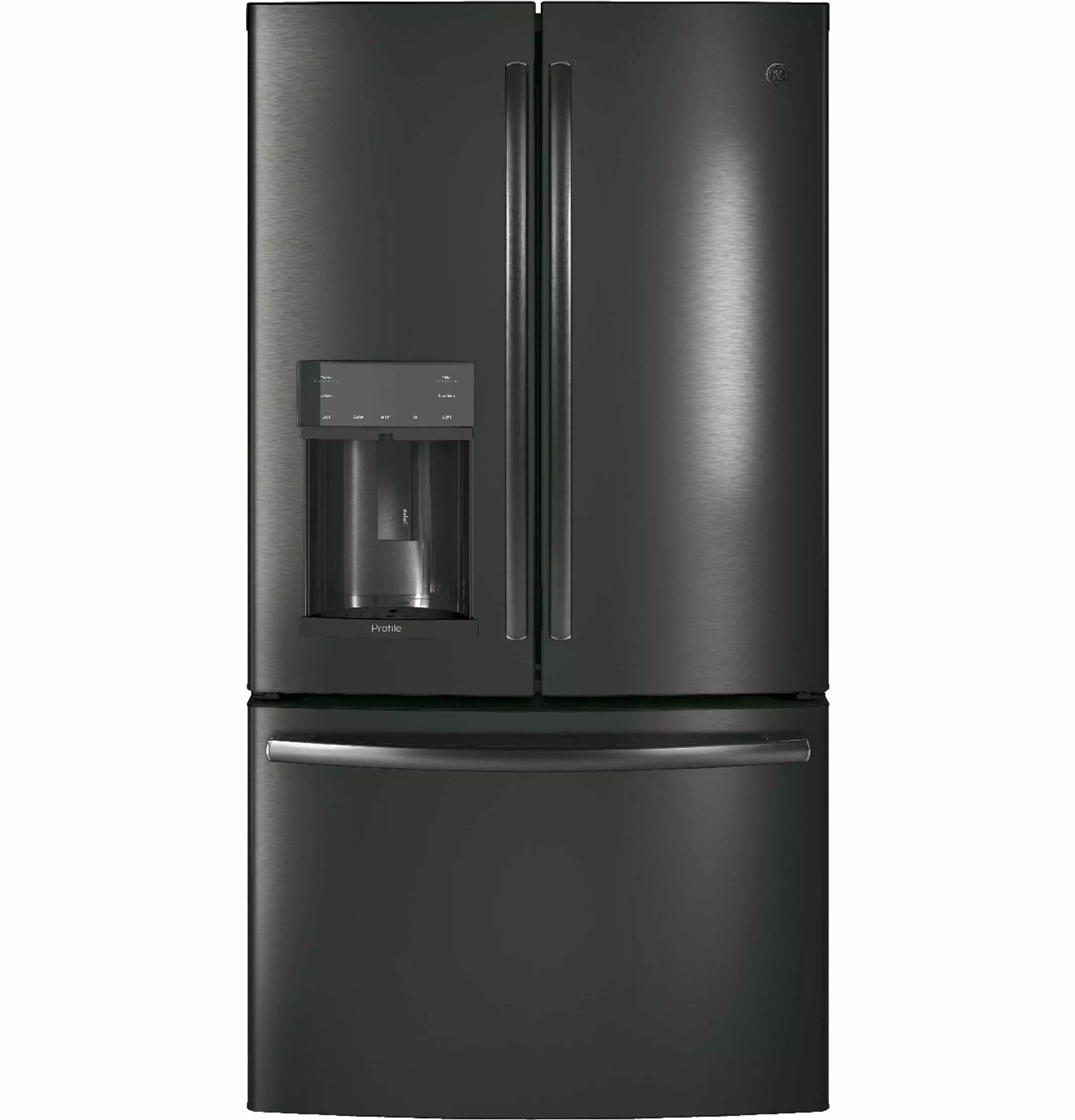 GE Appliances PFE28KBLTS 36 Inch French Door Refrigerator Black Stainless Steel