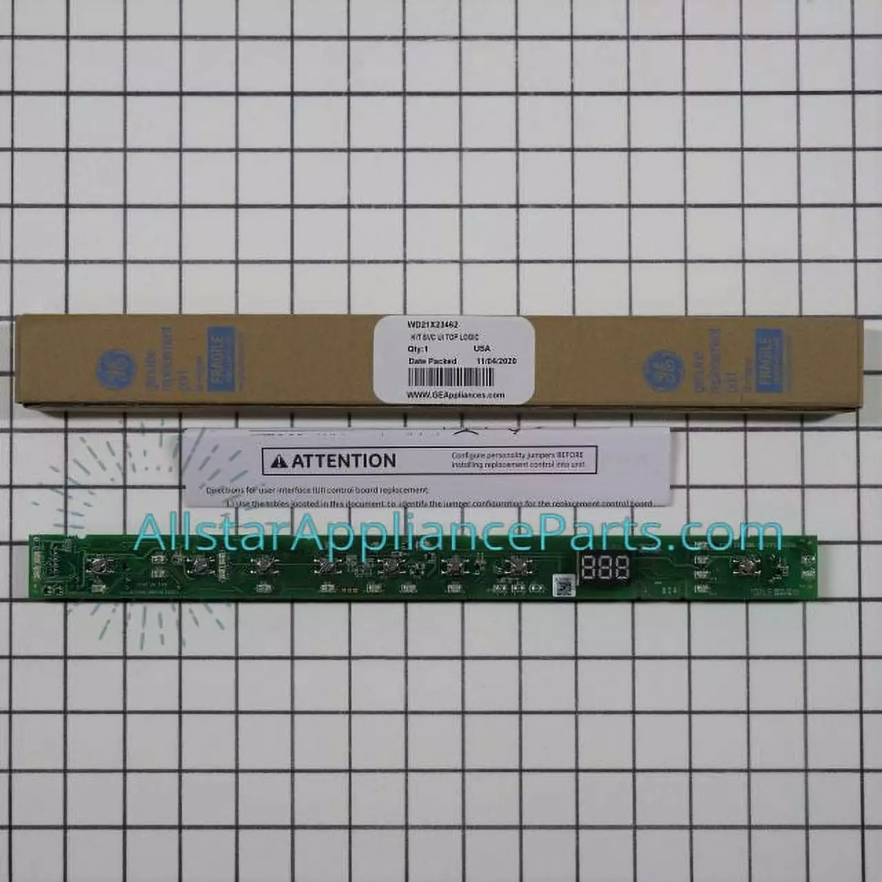 GE Dishwasher User Control and Display Board WD21X31902