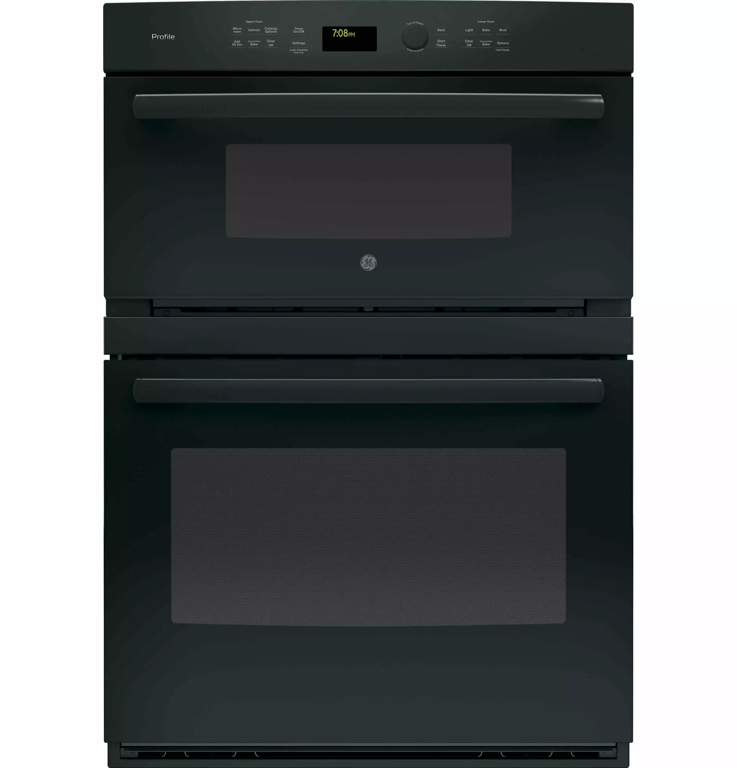 GE Profile PT7800DHBB Black Profile Series 30 inch Built-In Combination Convection Microwave/Convection Wall Oven