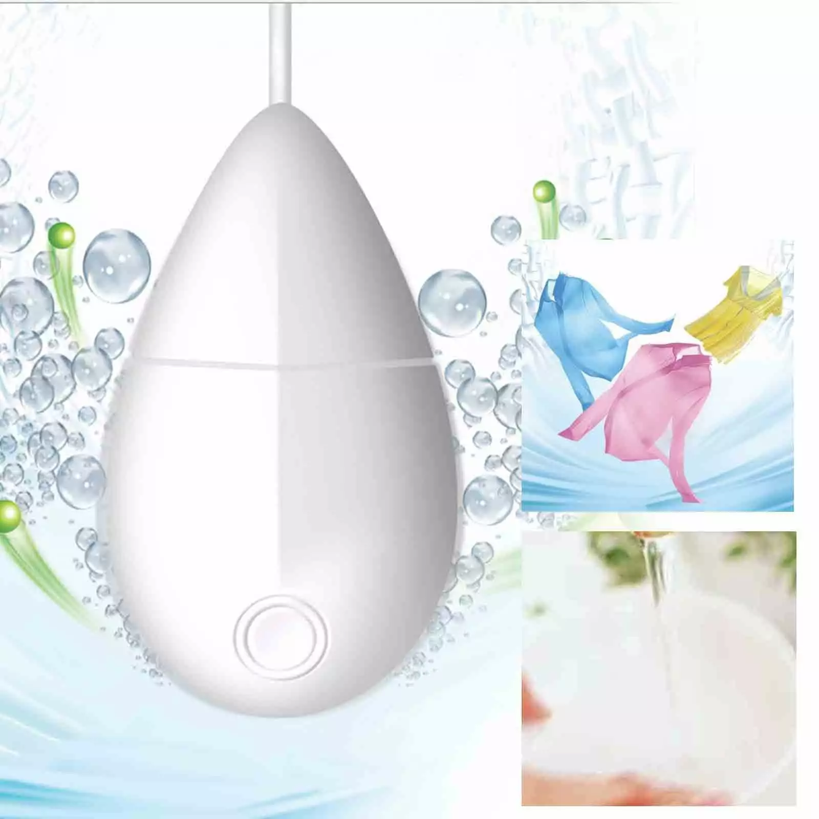 GNFQXSS Travel Portable Ultrasound Bubble Washing Machine USB Mini Fruit and Vegetable Cleaning Underwear Cleaning Machine white