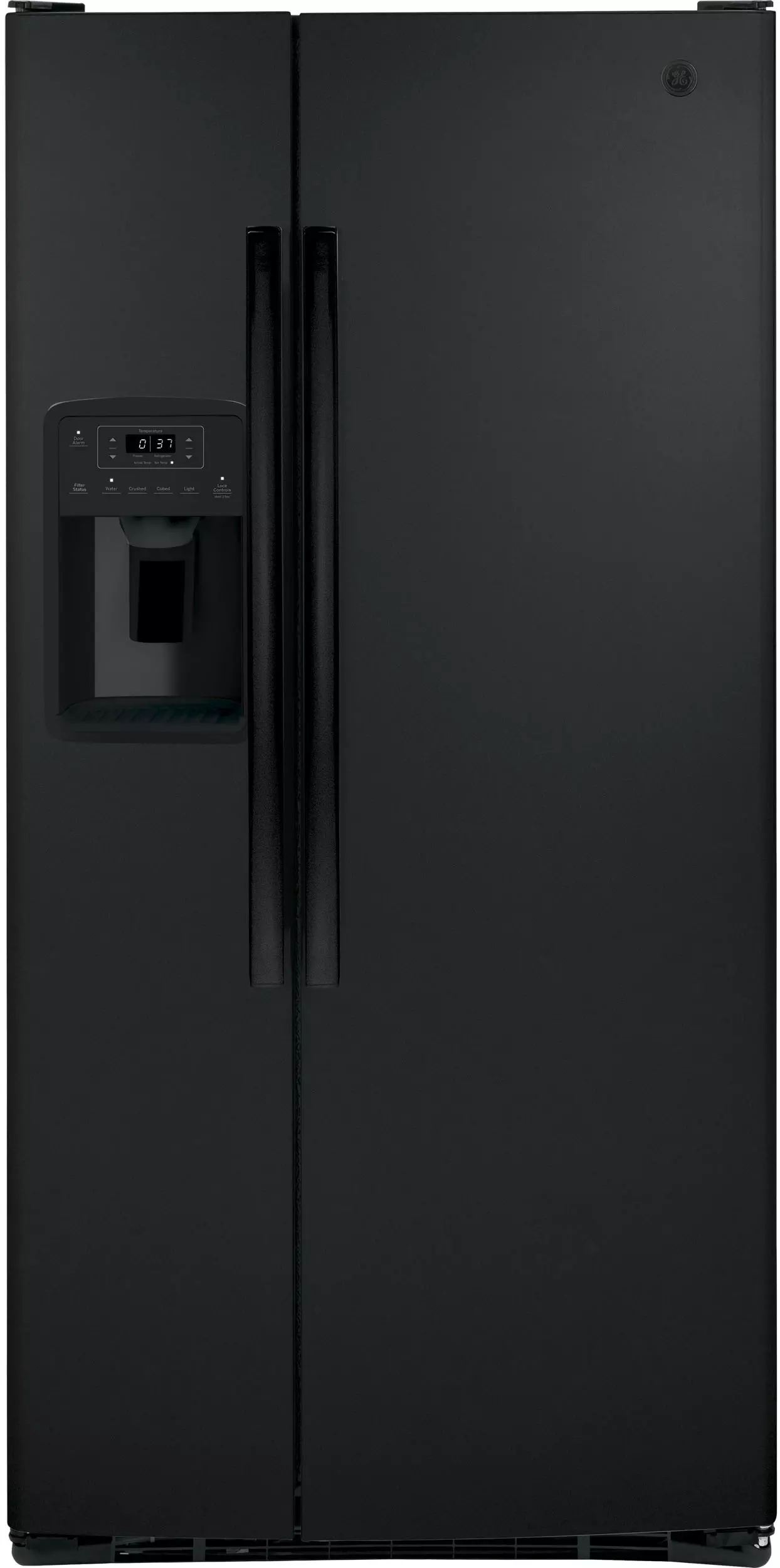 GSE23GGPBB 33 Inch. 23.0 Cu. Ft. Freestanding Side by Side Refrigerator with 3 Glass Shelves