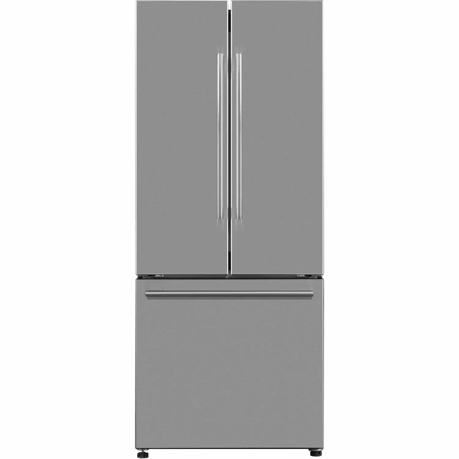 Galanz 16 Cu. ft. 3-Door French Door Refrigerator with Ice Maker. Stainless Steel. 28.35W Condition. New