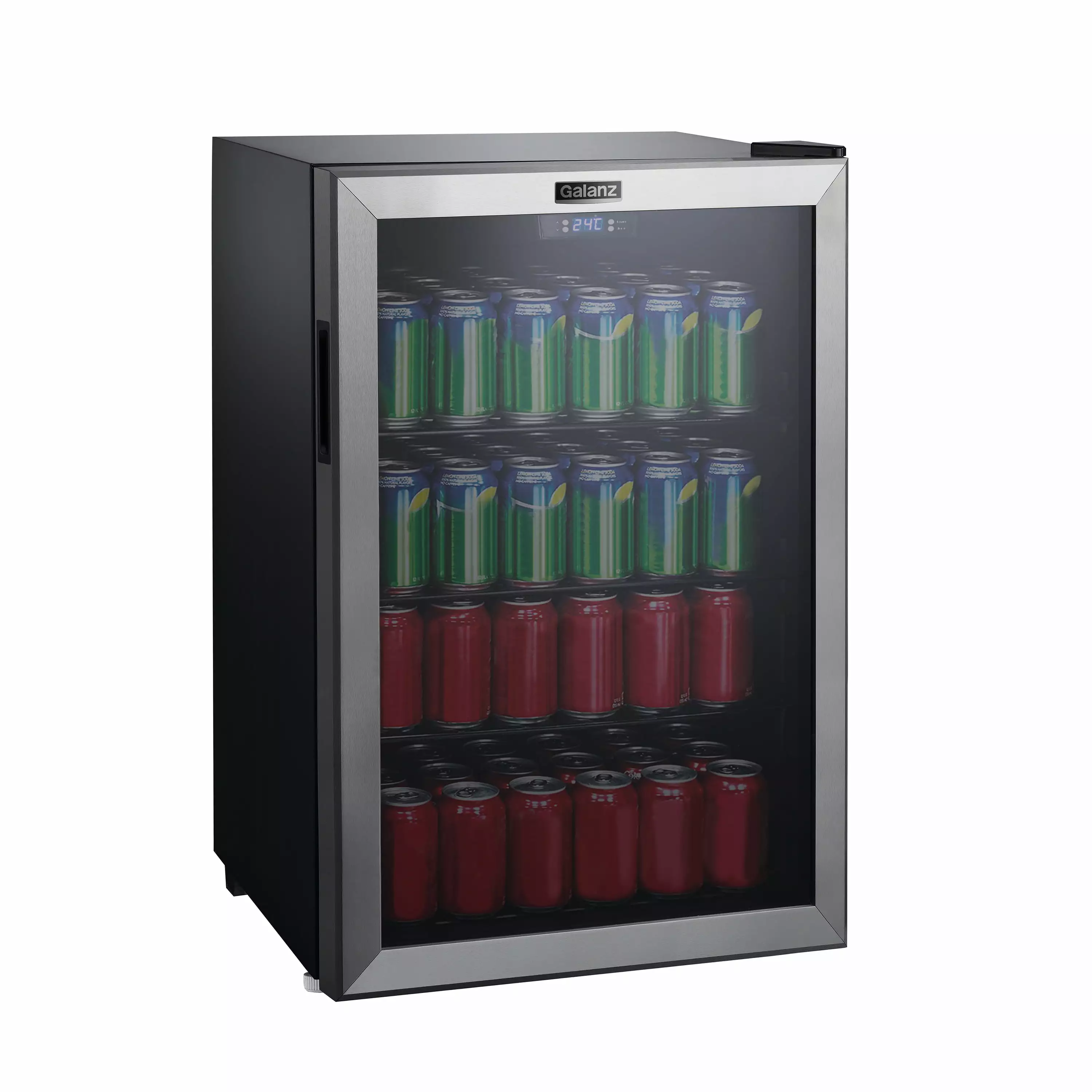 Galanz 4.5 Cu ft 152 Can Beverage Center Mini Fridge. Stainless Steel. New