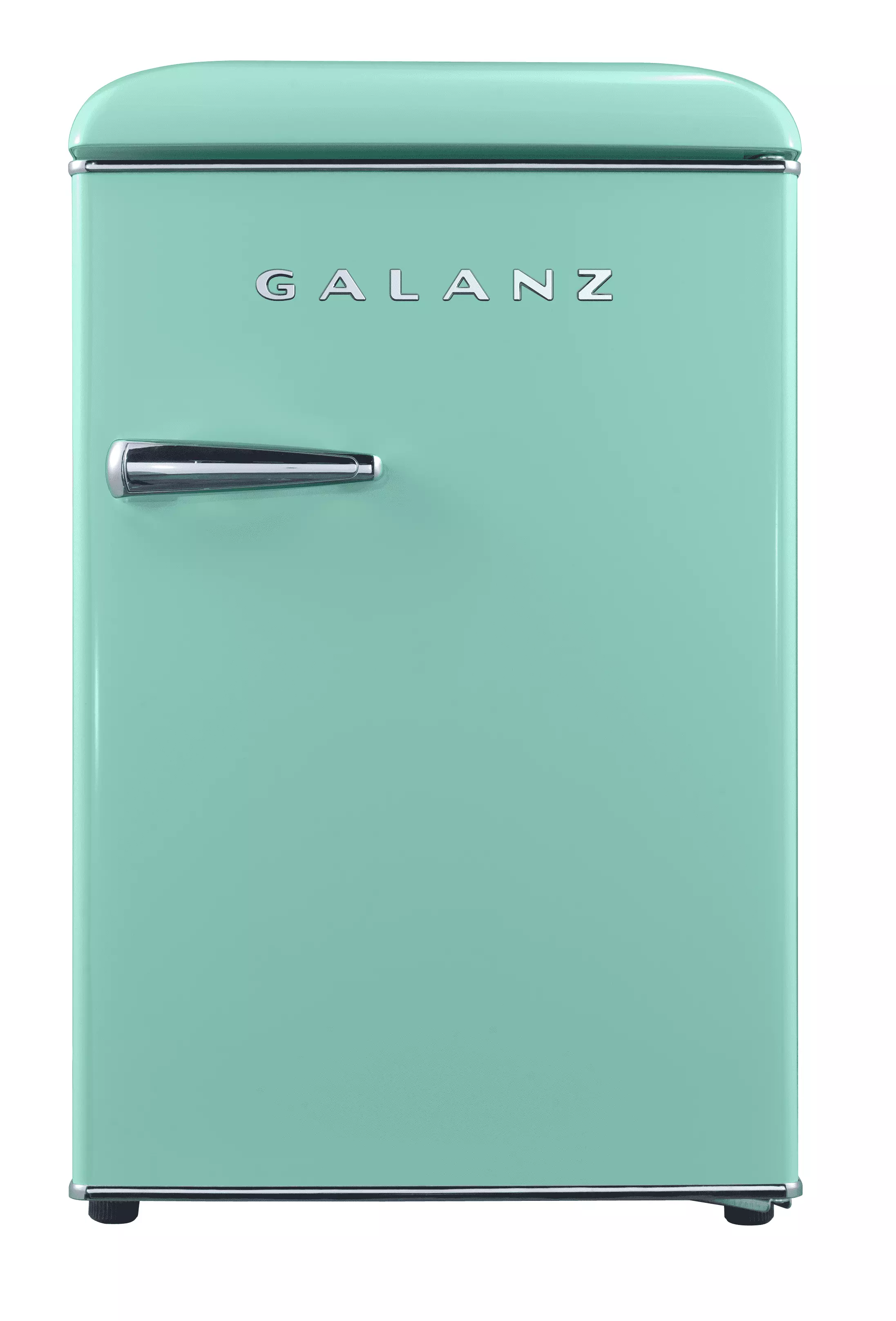 Galanz GLR25MGNR10 2.5 Cu.ft Single Door Retro Compact Fridge with Chiller. Green