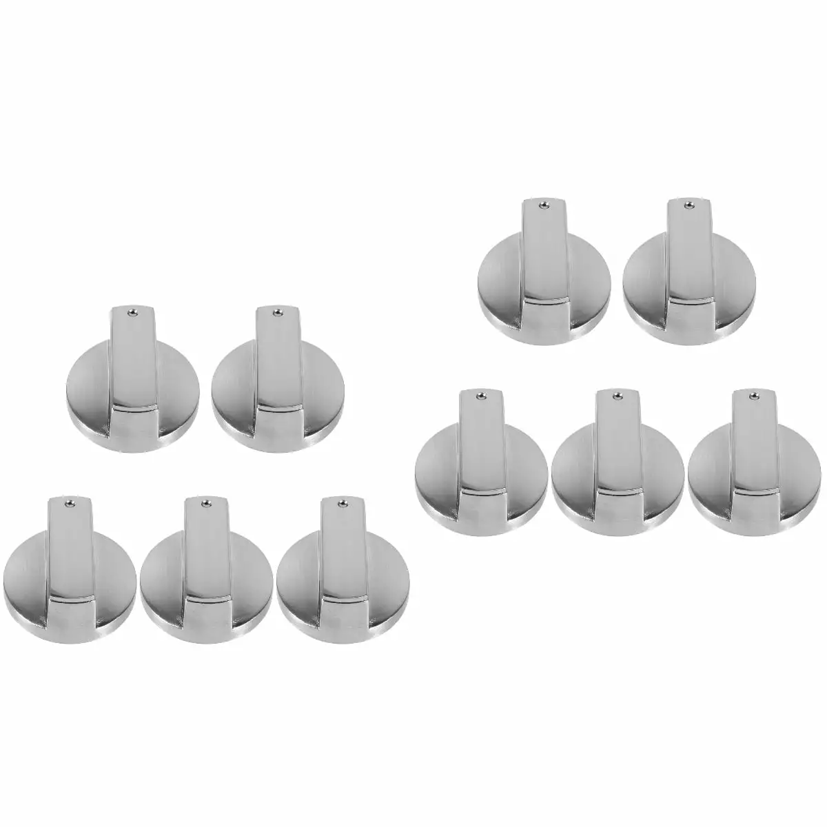 Gas Cooktop Stainless Cookware 10 Pcs Metal Switch Knob Stoves Cooker Burner Accessories