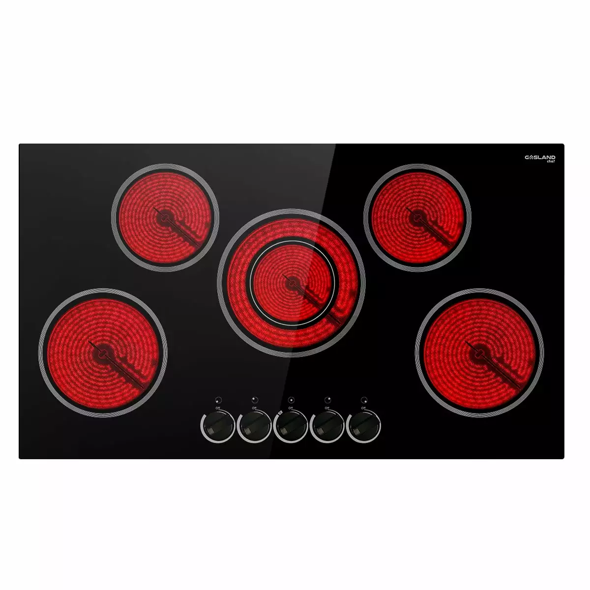 Gasland Chef 5 Burner Ceramic Cooktop.Mechanical Knob Control Electric Stove Top.240V