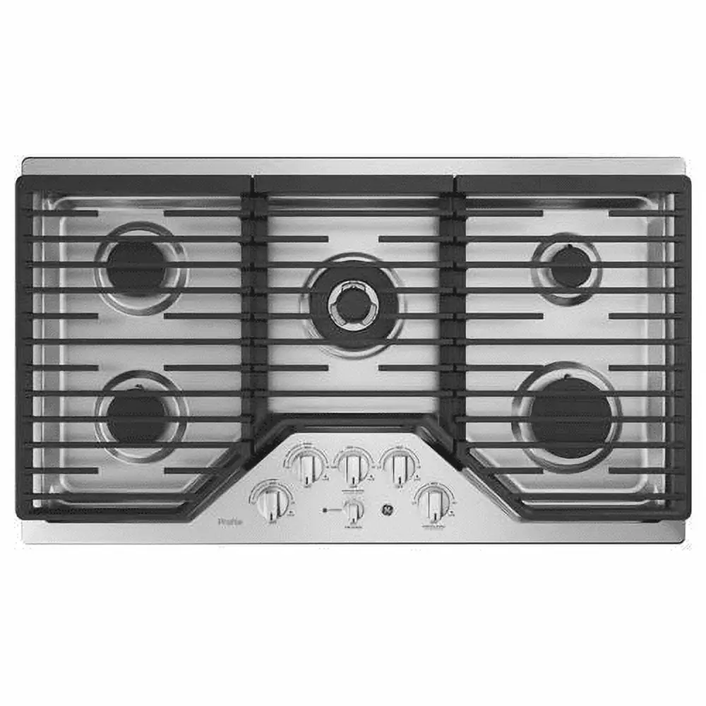 Ge Profile Pgp9036sl Profile 36 Wide 5 Burner Gas Cooktop - Stainless Steel