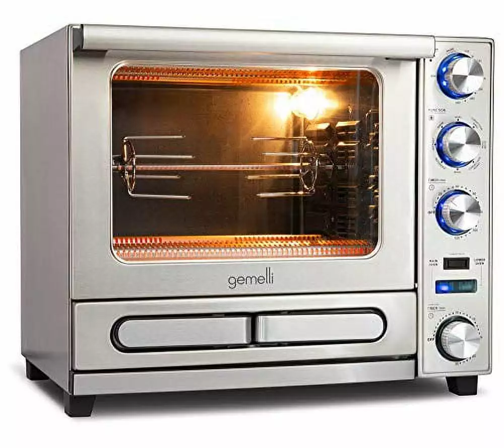 Gemelli Home Oven. Professional Grade Convection Oven with Built-In Rotisserie