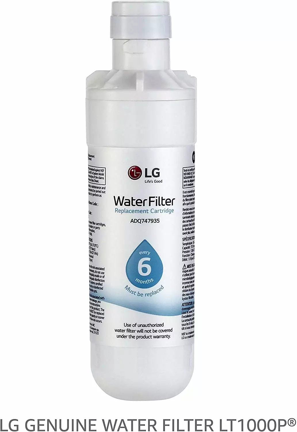 Genuine LG AGF80300704 Refrigerator Water Filter