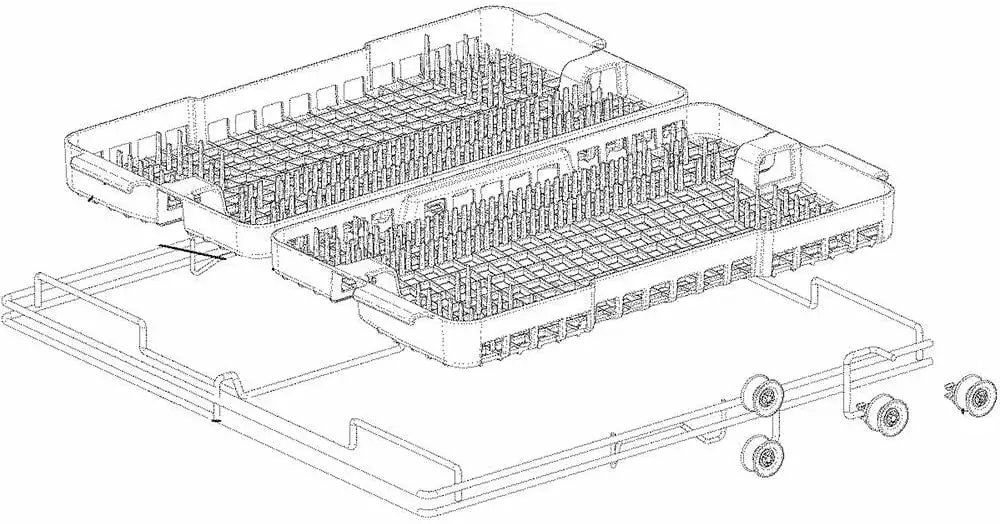 Genuine LG AHB33839405 Dishwasher Rack Assembly