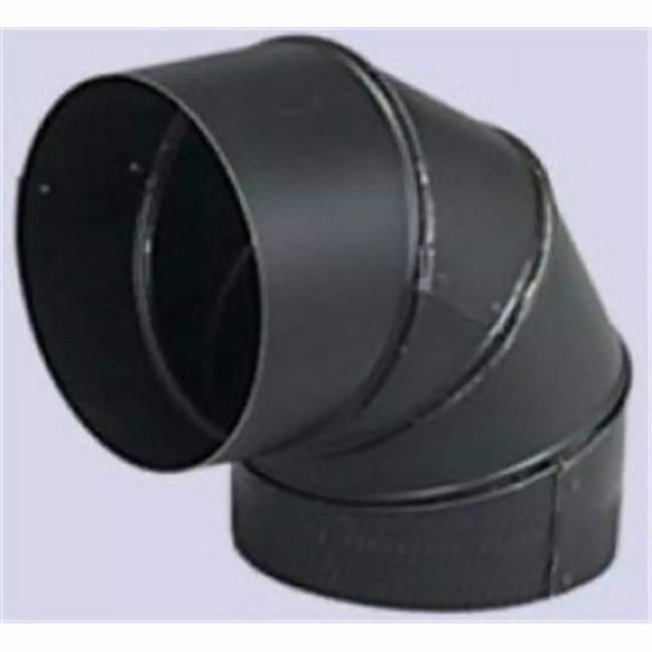 Gray Metal Products Inc. 7-24-602-R 7 Inch 24-ga Snap-Lock Black Stovepipe 90 Deg Sectioned Adjustable Elbow