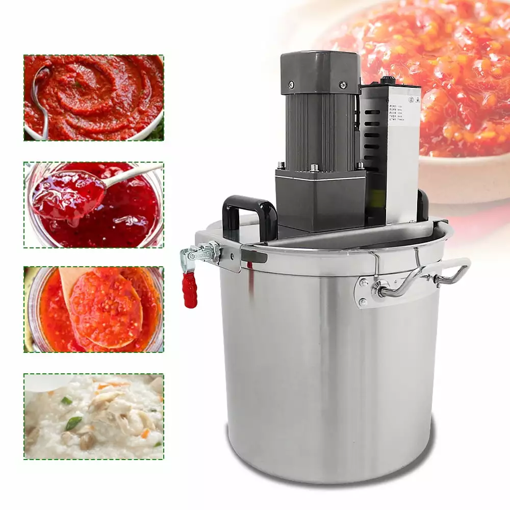 HNZXIB 15L Automatic Food Mixer Hot Pot Bottom Soup Sauce Stirrer Frying Machine